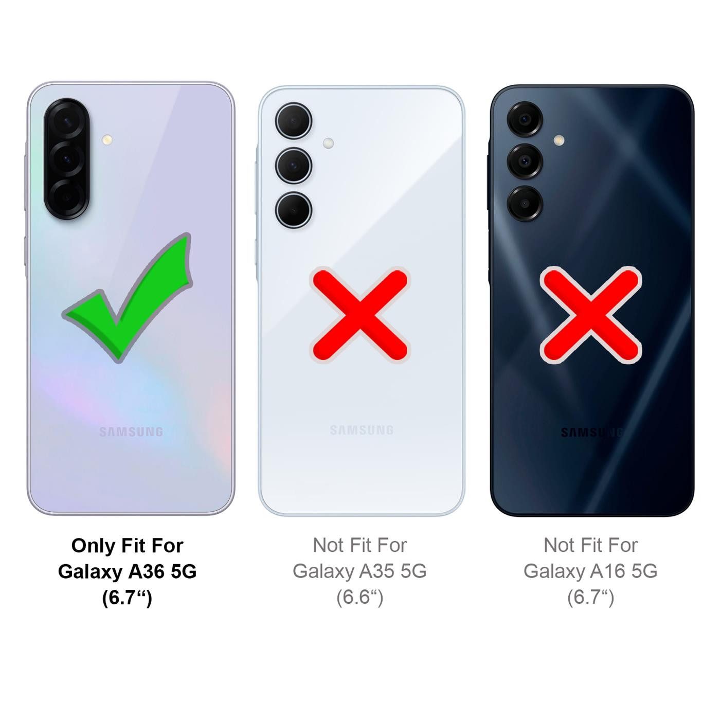 CoolGadget Handyhülle Wallet Klapp Tasche Book Case für Samsung Galaxy A36 5G, Hülle Klapphülle Flip Cover Etui Schutzhülle – Bild 3 von 5