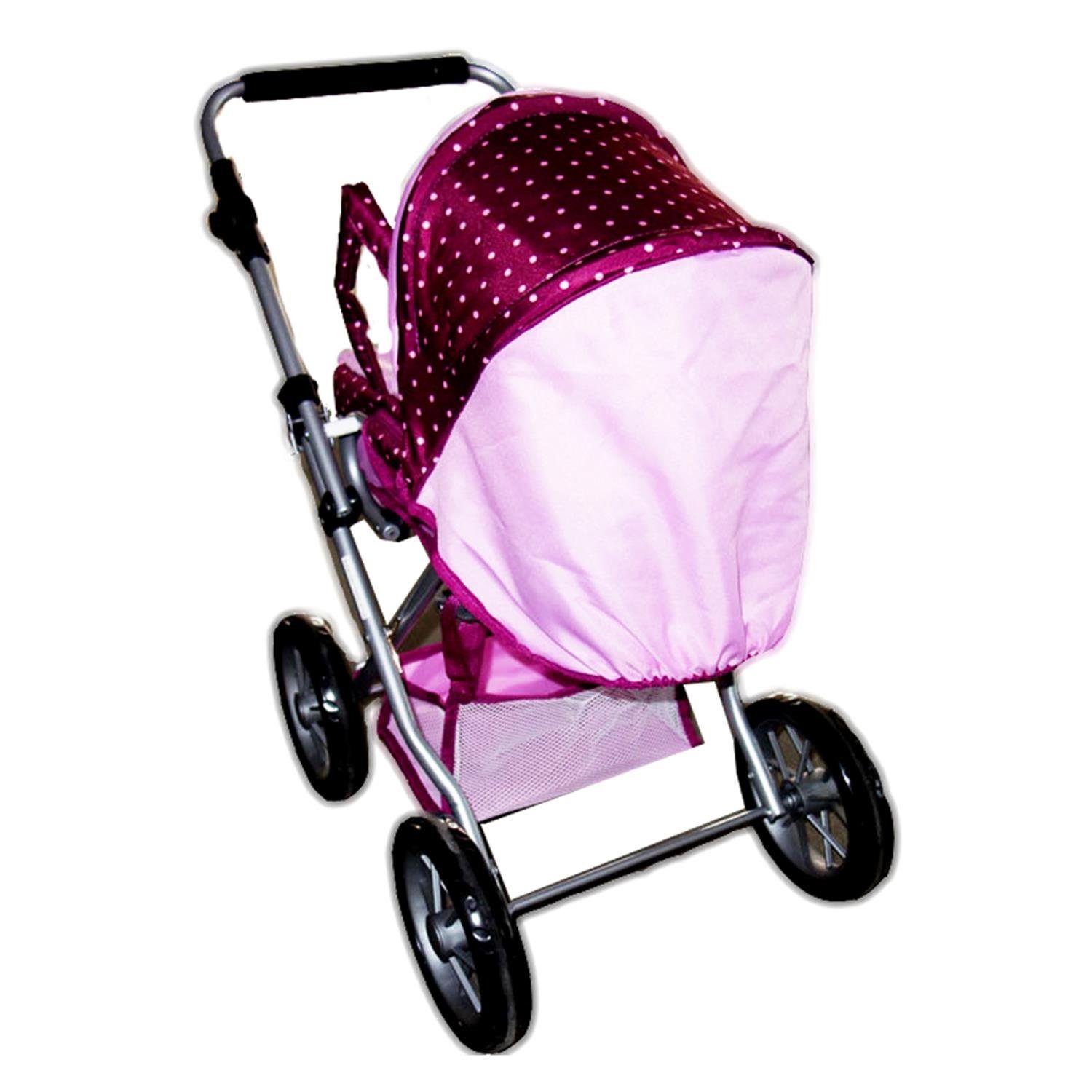 CHIC2000 Puppenwagen 560 29 Kombi-Puppenwagen LENI, Dots Brombeere