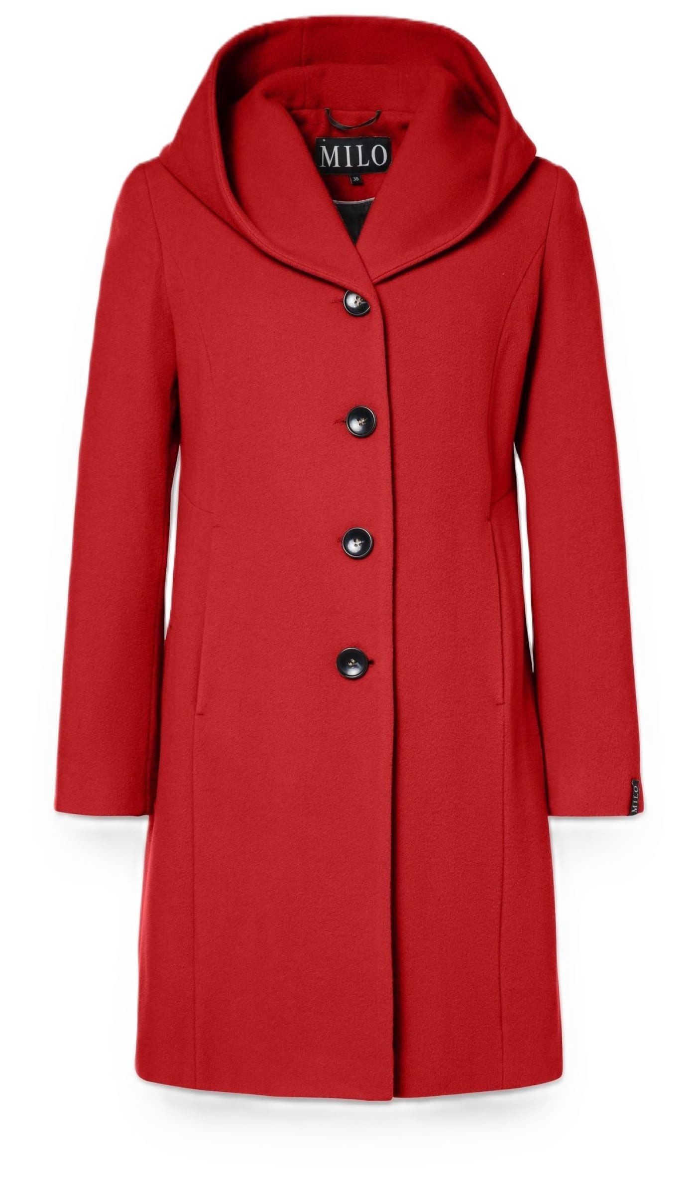 Milo Wintermantel Bella (Wollmischung, mit Kapuze) rot Damen