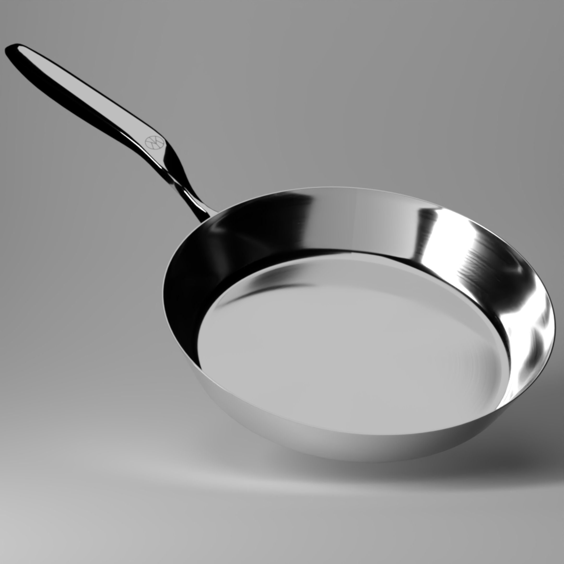 NAKOA Bratpfanne NAKOA Edelstahlpfanne Unbeschichtet 28 cm für Induktion, Edelstahl