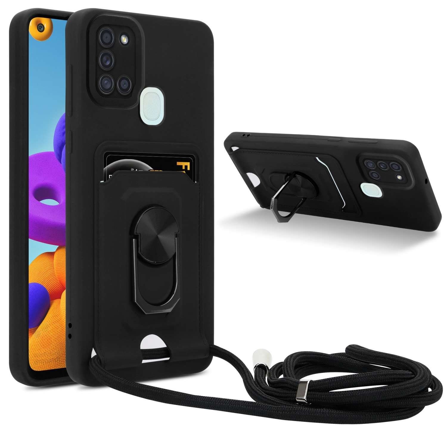 Cadorabo Handykette für Samsung Galaxy A21s Samsung Galaxy A21s, Handykette mit Standfunktion Schutzhülle