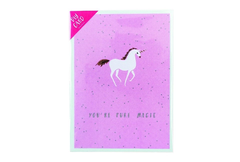 Grußkarten DIY Card, Wonderland, Einhorn