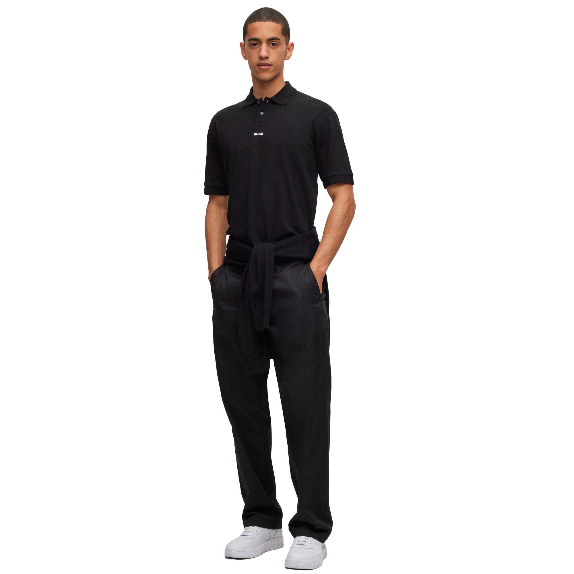 - Schwarz Herren Dangula, Poloshirt 1/2-Arm Pique, HUGO Poloshirt