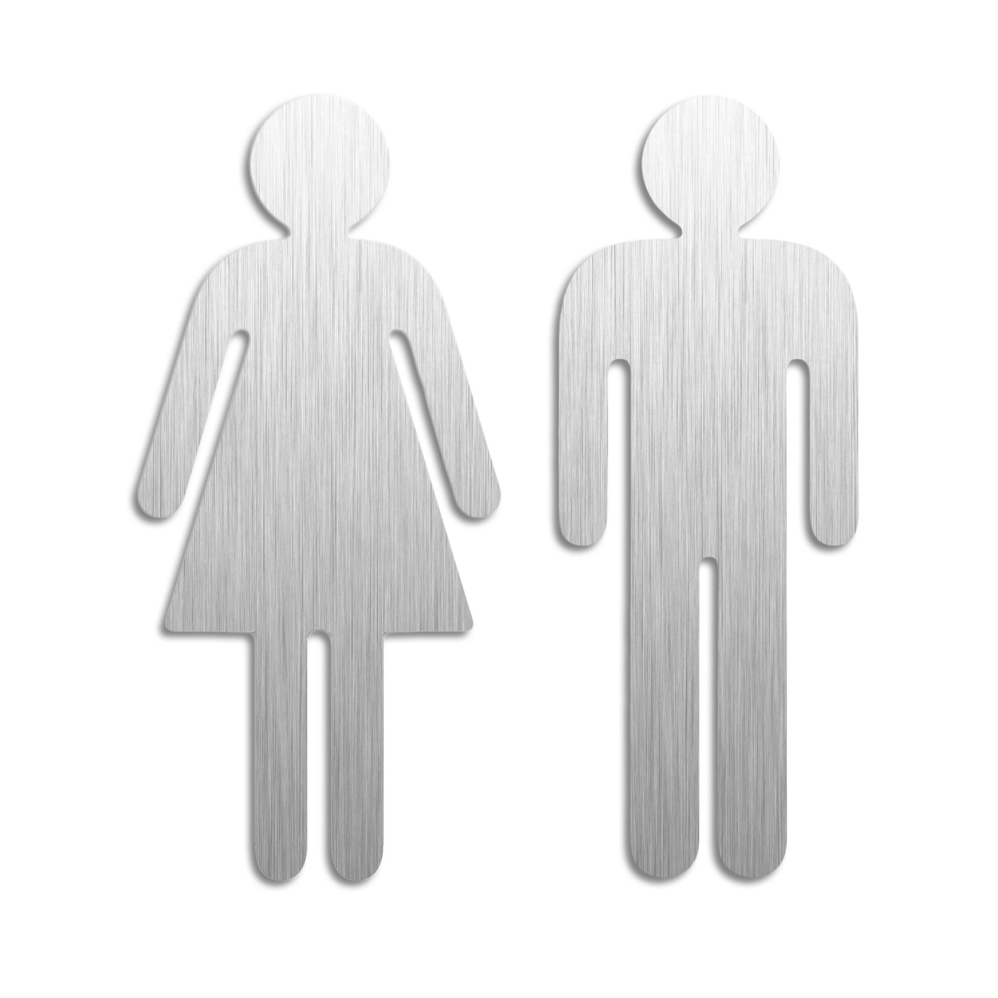 Hinweisschild Damen Herren WC Schild Toilettenschild 2er-Set Edelstahl