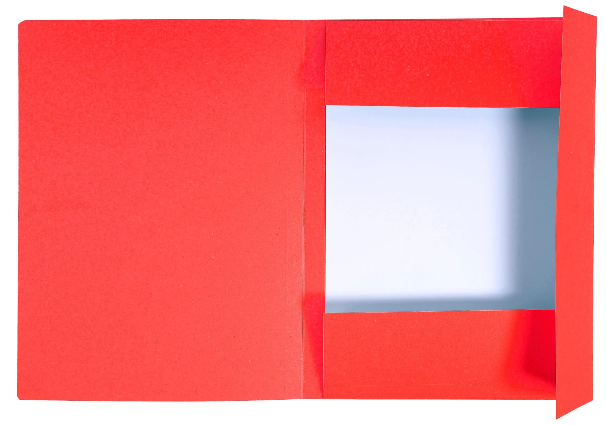 Thumbnail - EXACOMPTA Organisationsmappe 50x Aktenmappe + Index, 3 Klappen, 280g, 24x32cm für A4, Rot, 448003E, Sammelmappe mit Klap...