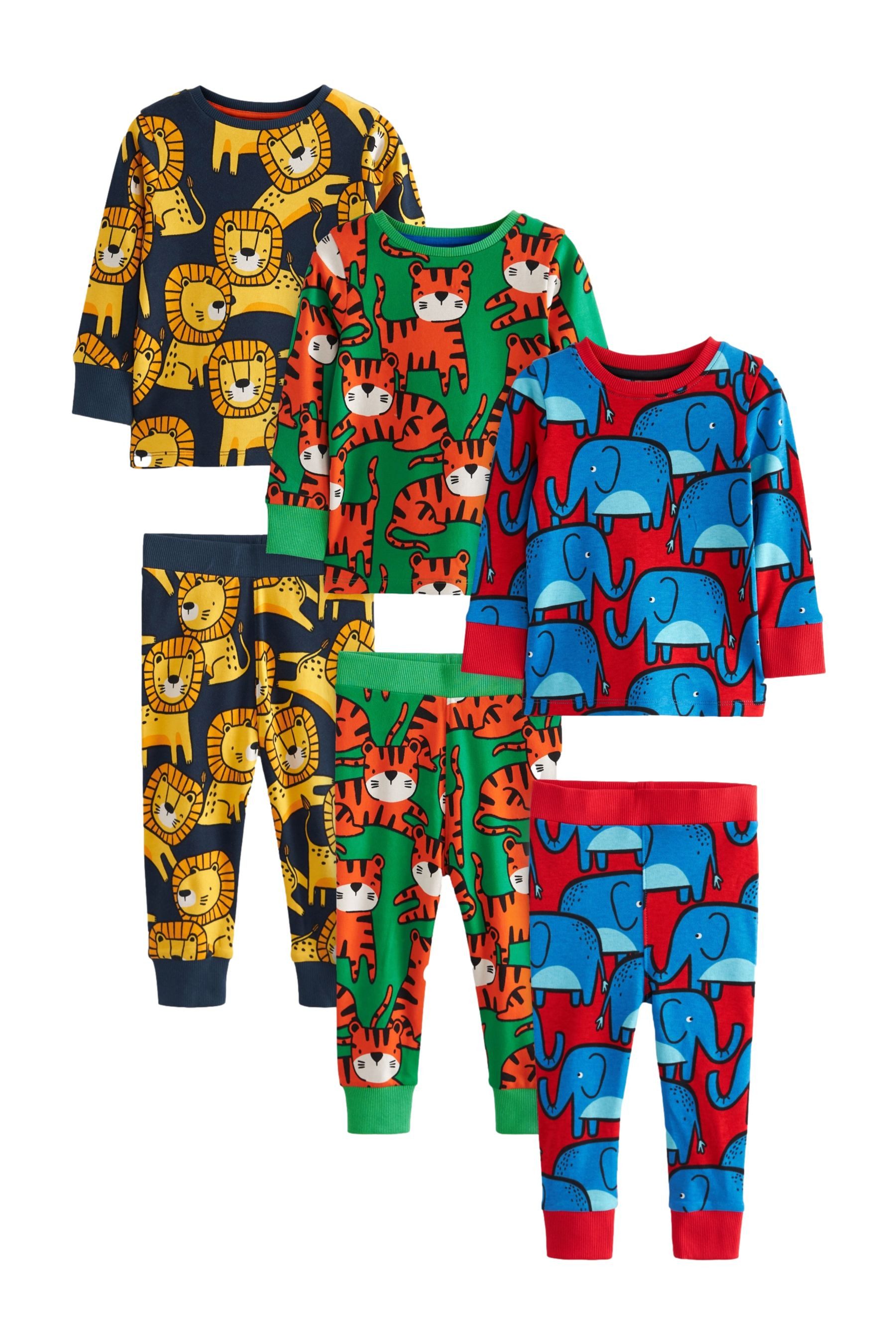Pyjama 3er-Pack Snuggle Schlafanzüge
