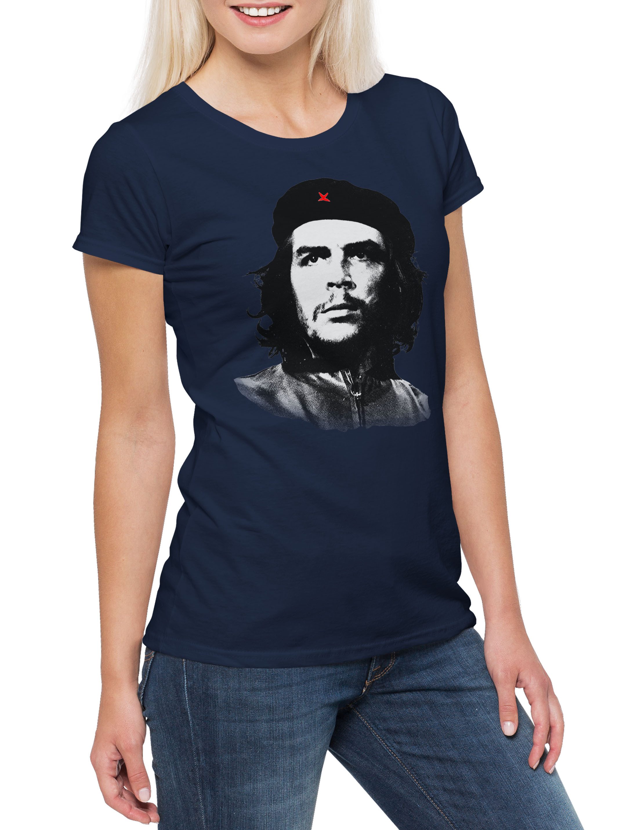 Urban Backwoods Print-Shirt Classic Che Guevara Portrait II Damen T-Shirt Fidel El Caballo Castro (1-tlg) Cuba Kuba Commandante Revolution