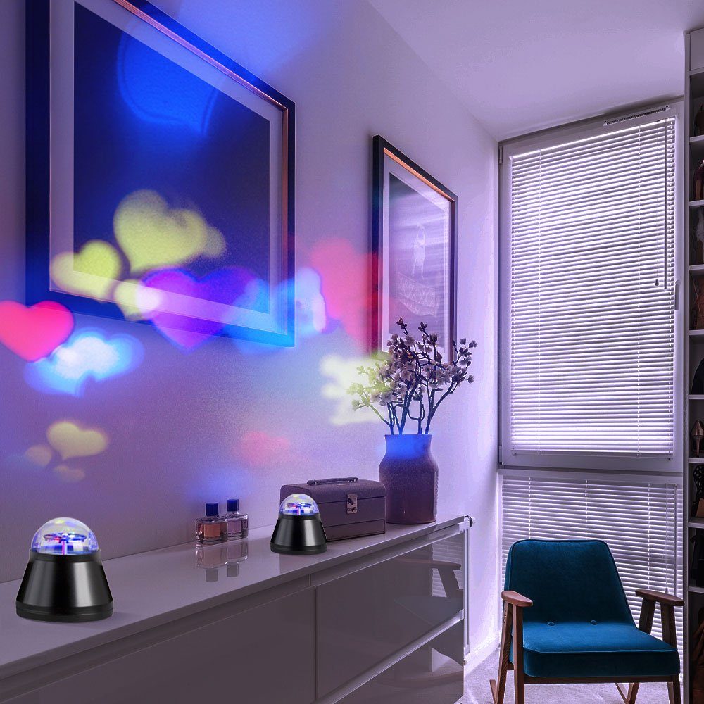 etc-shop LED Dekolicht, LED-Leuchtmittel fest Tischleuchte Schlafzimmerleuchte, Kinderlampe Tischlampe verbaut