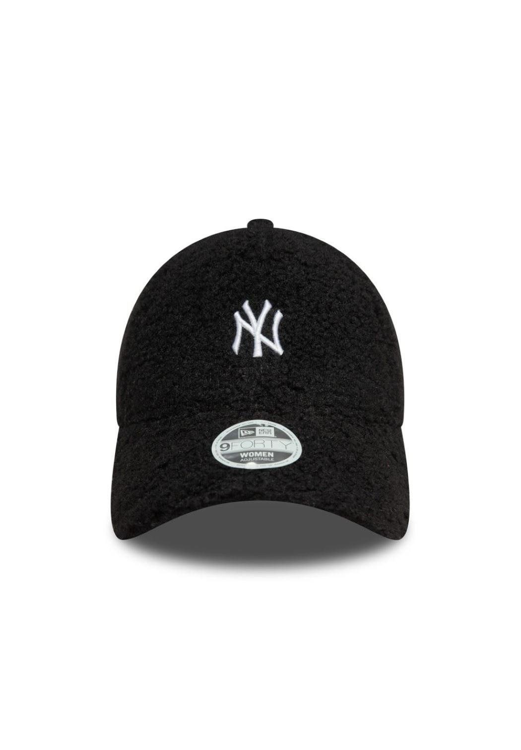New Era Baseball Cap New York Yankees MLB Womens Borg Schwarz 9Forty Verstellbare Damen Cap (1-St)