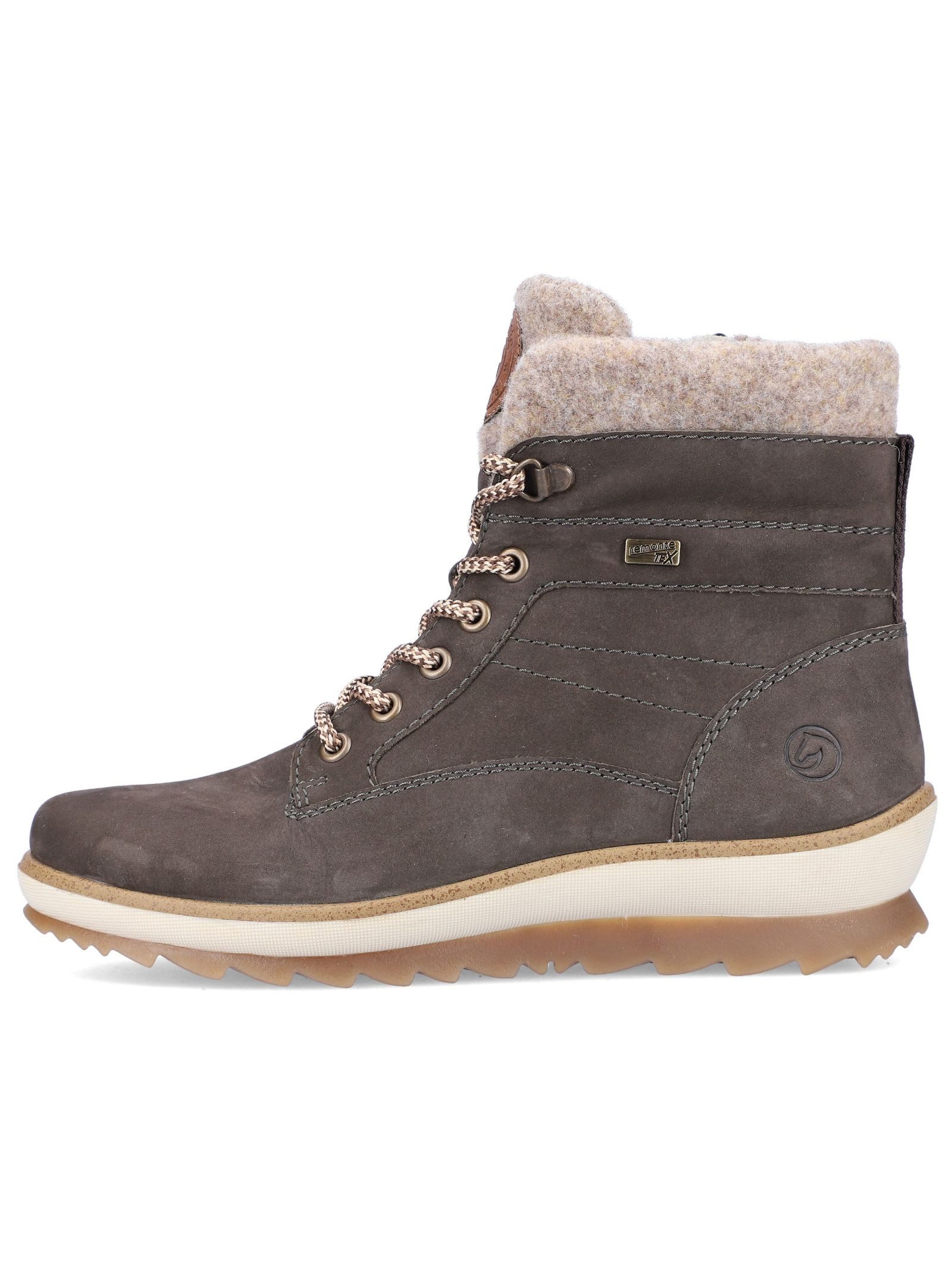 Remonte Remonte Stiefelette Veloursleder Schnürstiefelette