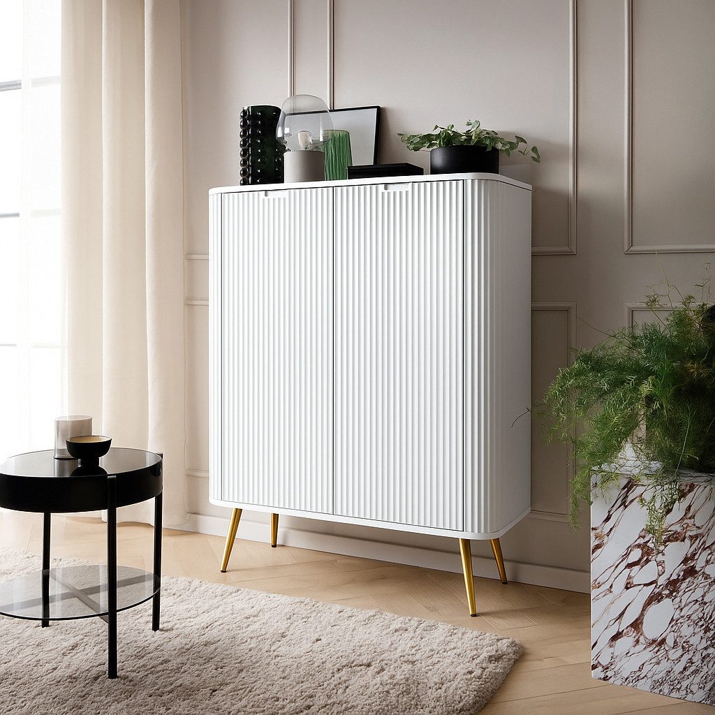 MOEBLO Kommode Hosta (Kommode Schlafzimmer Komodenschrank Highboard, Sideboard Wohnzimmer), 103x129x39