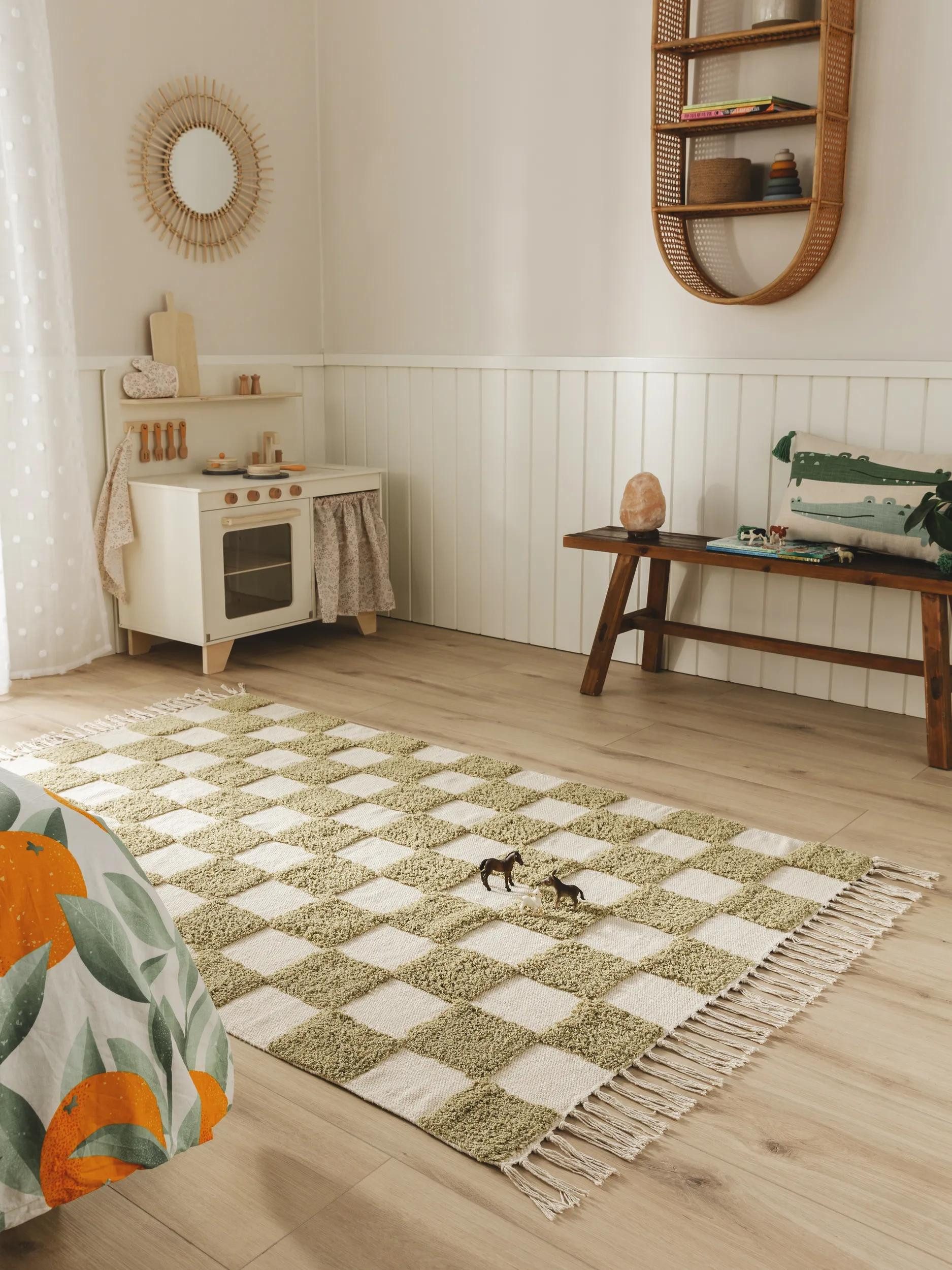 benuta Kinderteppich Caro, rechteckig, Höhe: 11 mm, Kunstfaser, Berber, Ethno-Style, Wohnzimmer