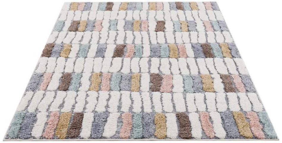 Hochflor-Teppich Focus 3032, Carpet City, rechteckig, Höhe: 20 mm,  besonders weich, Modern, Bunt, 3D-Effekt