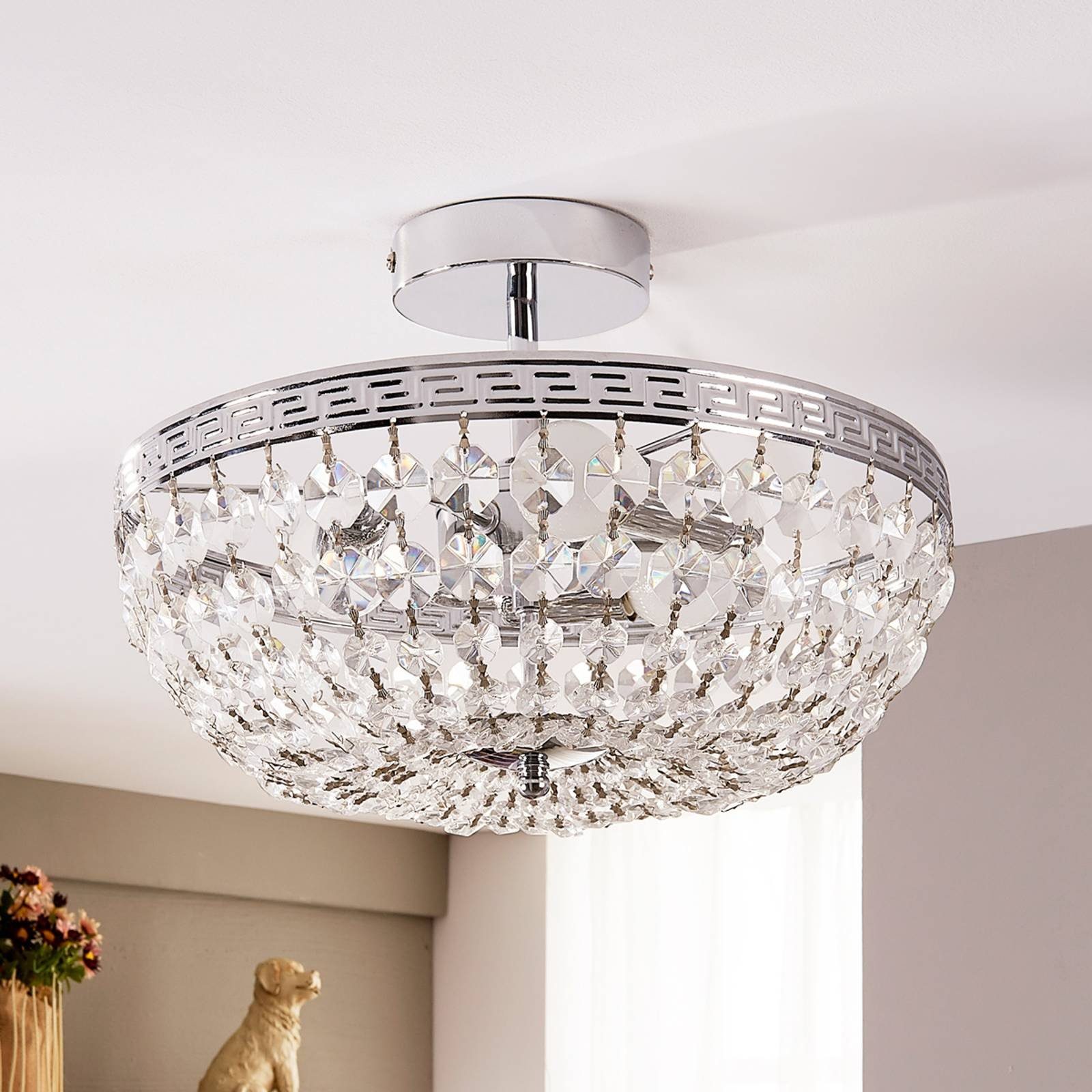 Lindby Deckenleuchten Mondrian, Transparent IP20, 3 x 40 W