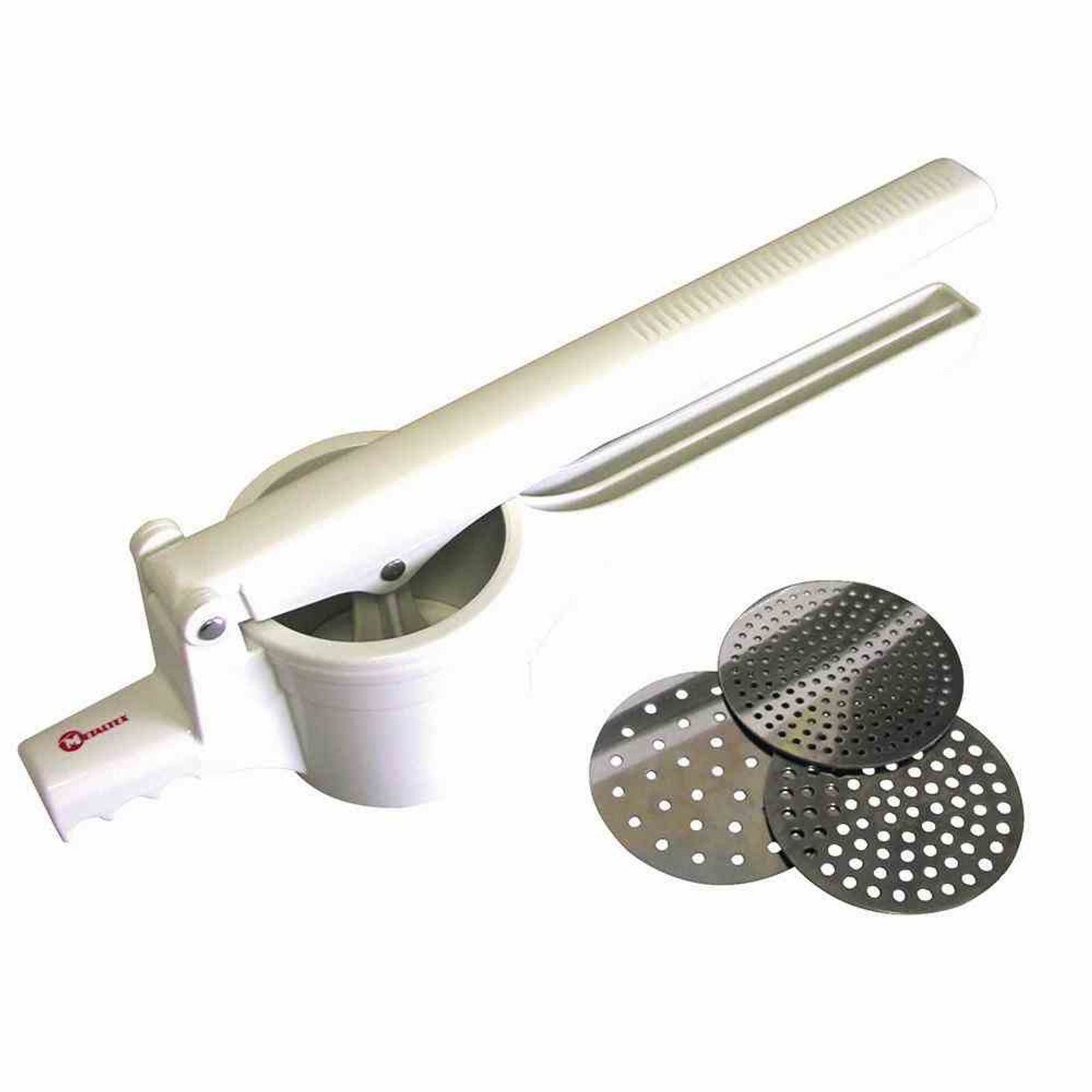 Metaltex Kartoffelstampfer Kartoffelpresse "Pressy", 26 cm weiß, Kunststoff