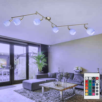 Globo LED Deckenspot, Leuchtmittel inklusive, Warmweiß, Farbwechsel, LED Deckenlampe Wohnzimmerleuchte dimmbar Fernbedienung Farbwechsel