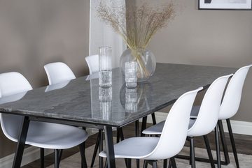 ebuy24 Essgruppe EstelleBLBL Essgruppe Esstisch schwarz, Marmor und, (7-tlg)