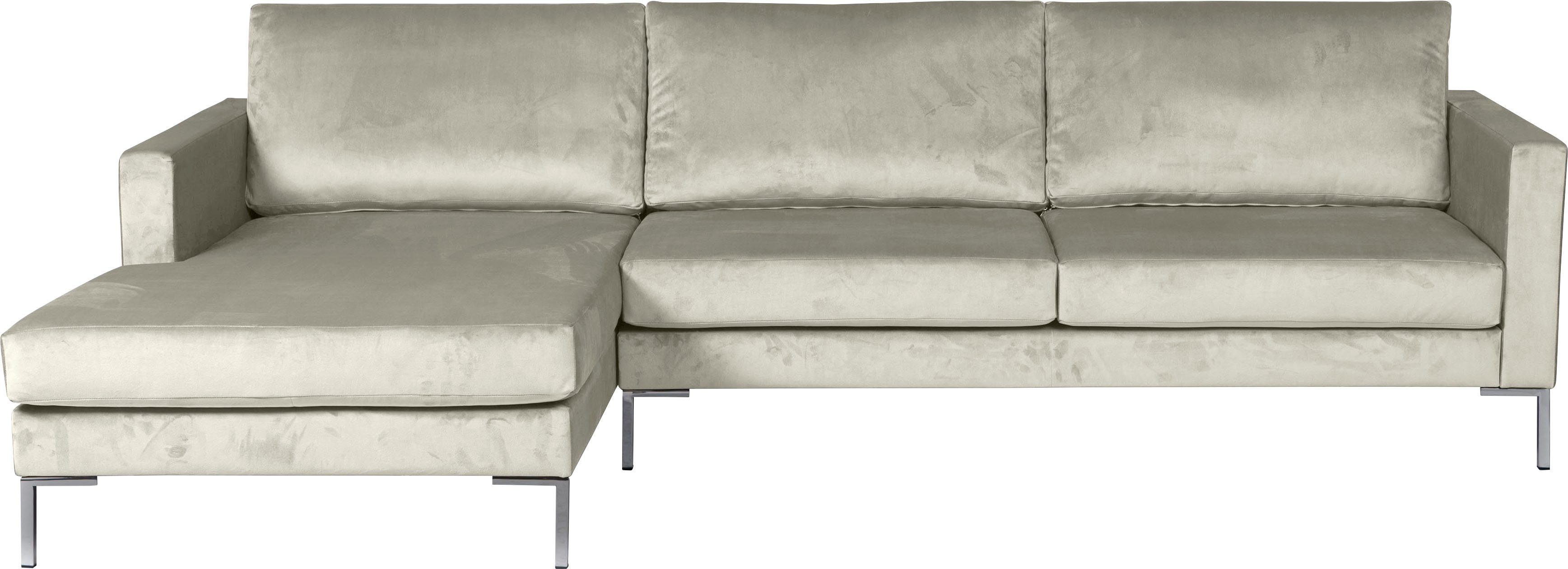 Alte Gerberei Ecksofa Velina, L-Form, mit Metall-Winkelfüßen, Breite 251 cm