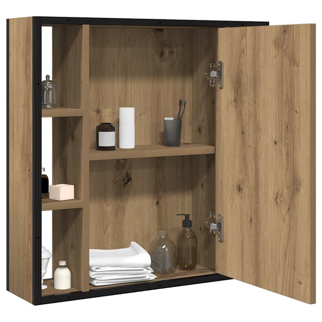 vidaXL Badezimmerspiegelschrank Bad-Spiegelschrank Artisan-Eiche 60x16x60cm günstig online kaufen