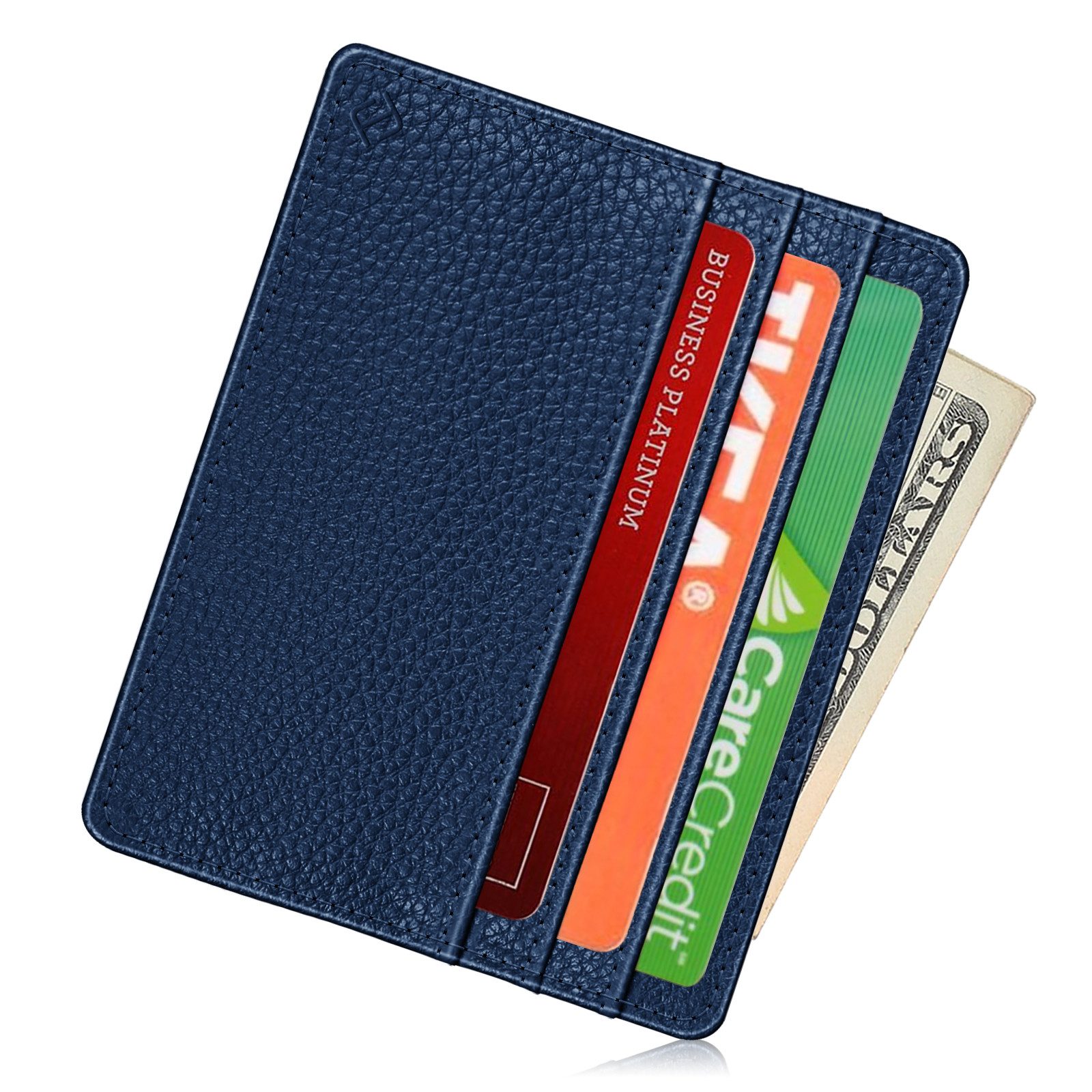 Fintie Mini Geldbörse Flache Kartenetui Ausweishülle, Premium Kunstleder RFID Schutz, Slim Geldbeutel Kreditkartenetui mit ID-Fenster & Schnellzugriff-Fach