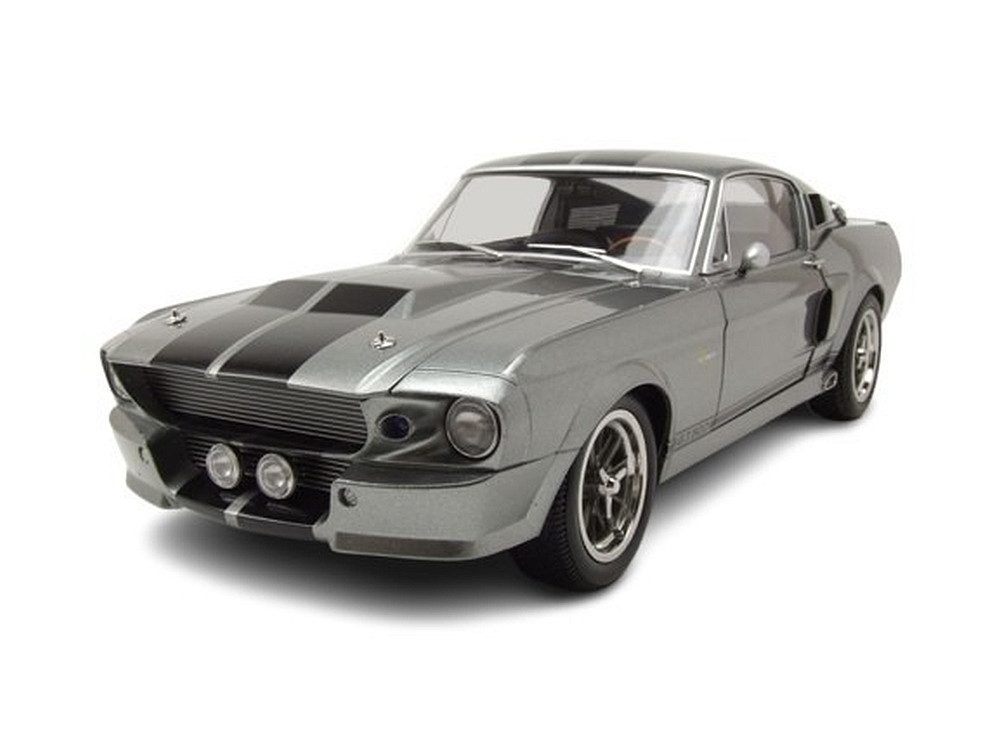 KK Scale Modellauto Ford Shelby Mustang GT500 1967 grau metallic schwarz Eleanor, Maßstab 1:12