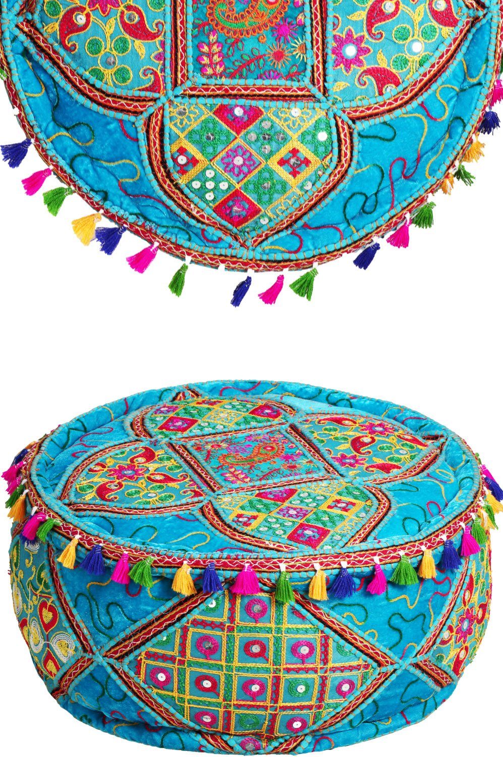 Marrakesch Orient & Mediterran Interior Pouf Arabisches Sitzpouf Bahri, Sitzkissen, Bodenkissen, Handarbeit