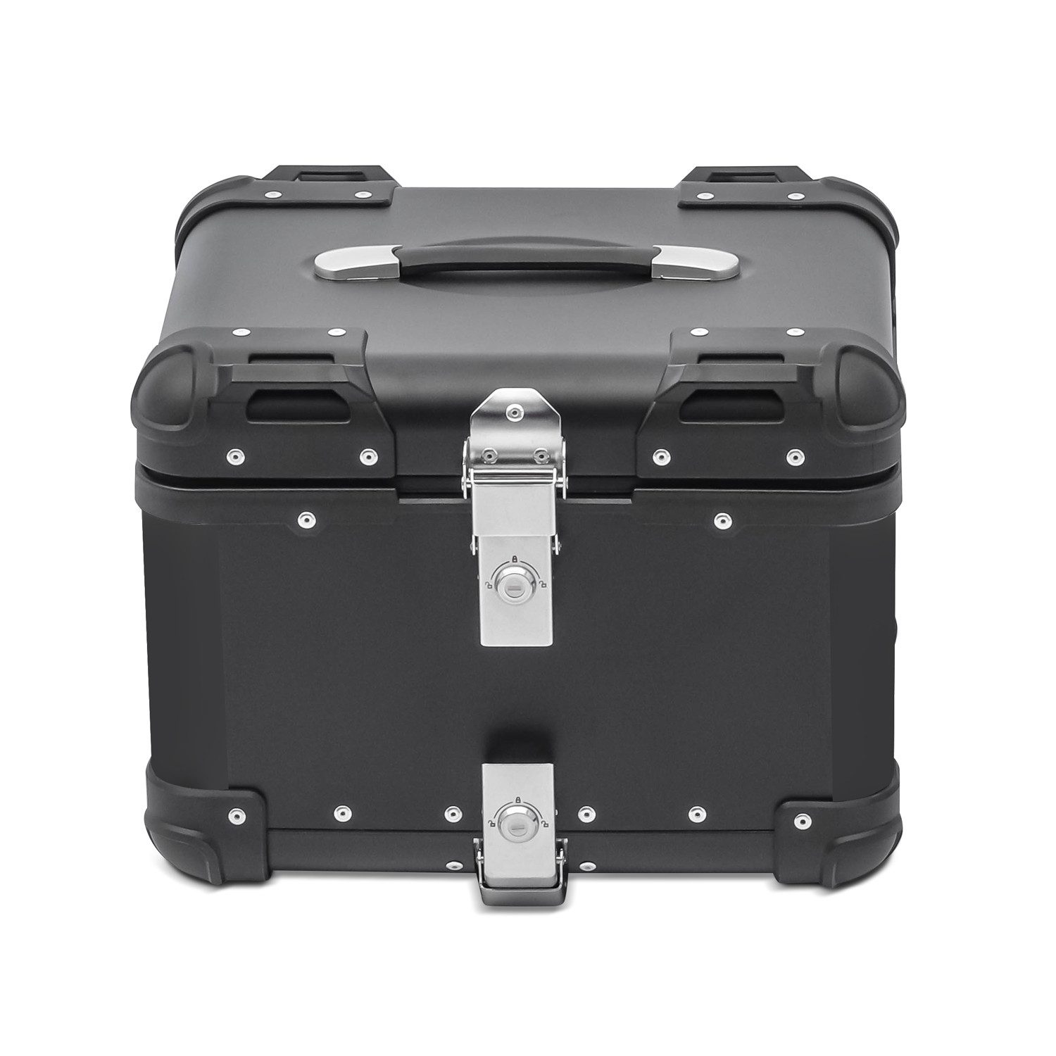 Bagtecs Topcase Set Motorrad Aluminium Topcase 45L + Sozius Rückenpolster # XS45 Alu T