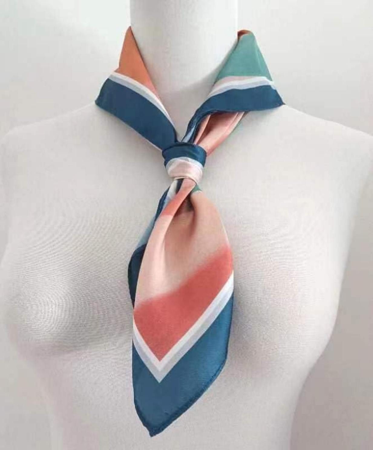 Zaewry Seidentuch Stirnband Quadratischer Haar-Bandanas-Schal für Damen – Bild 5 von 5