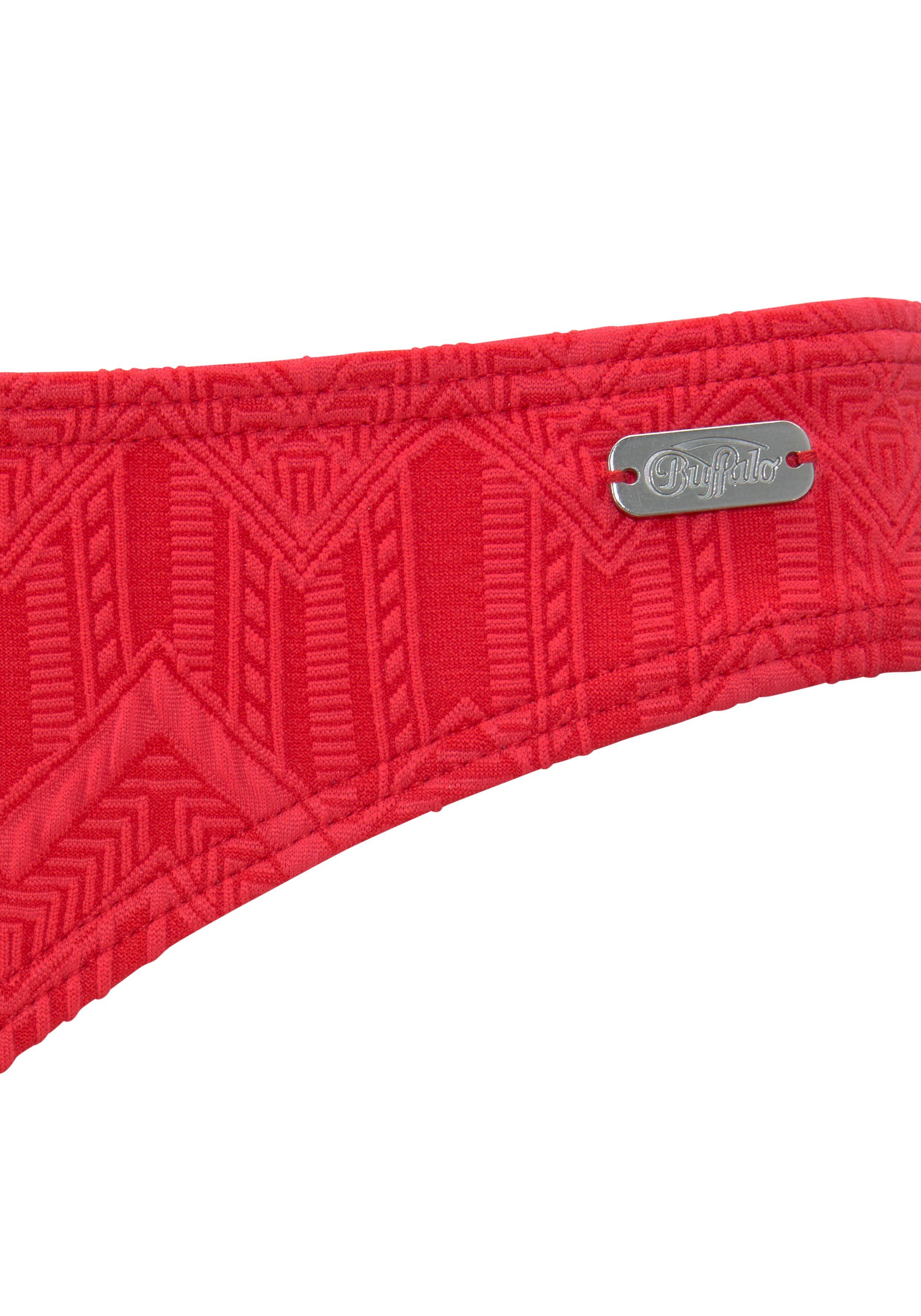 Buffalo Bügel-Bandeau-Bikini Strukturware aus rot