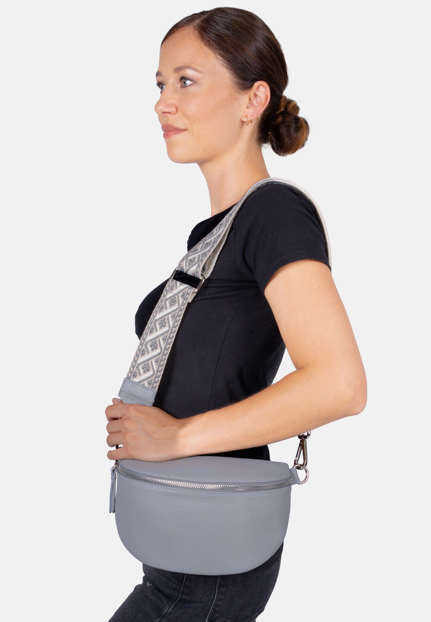 Seasons of April Umhängetasche Crossbody Bag Helen, Schultertasche Umhängetasche in Gr. M aus 100% Leder mit breitem Gurt