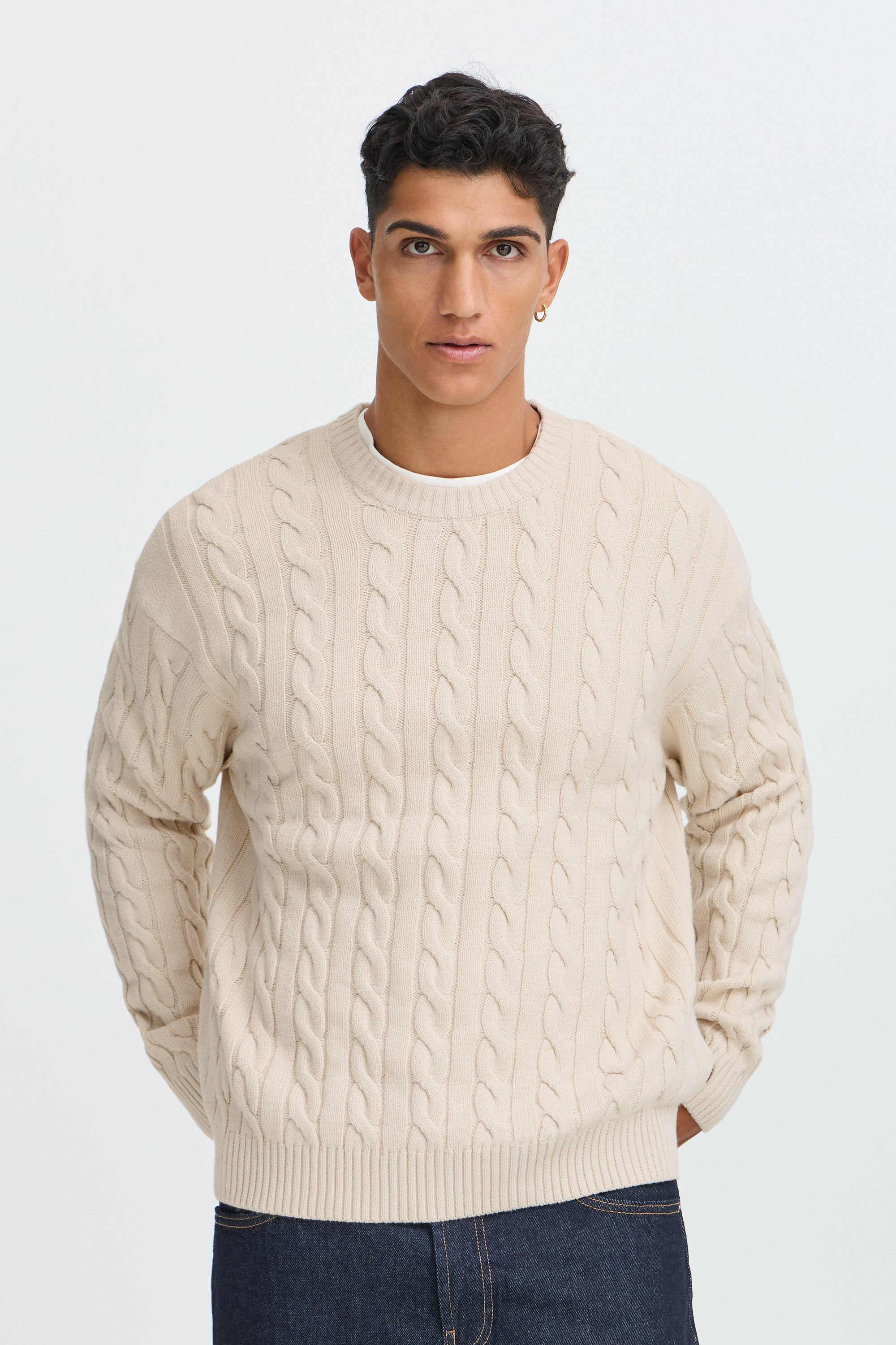 !Solid Strickpullover SDMalcolm Schöner Strickpullover mit Zopfmuster