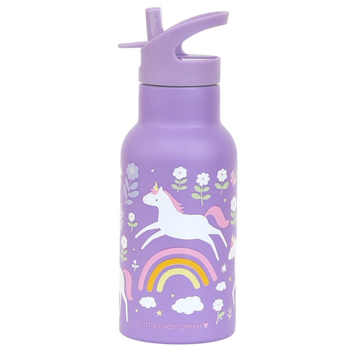 A Little Lovely Company Trinkflasche Edelstahlflasche mit Tiermotiv 350 ml 20 cm hoch