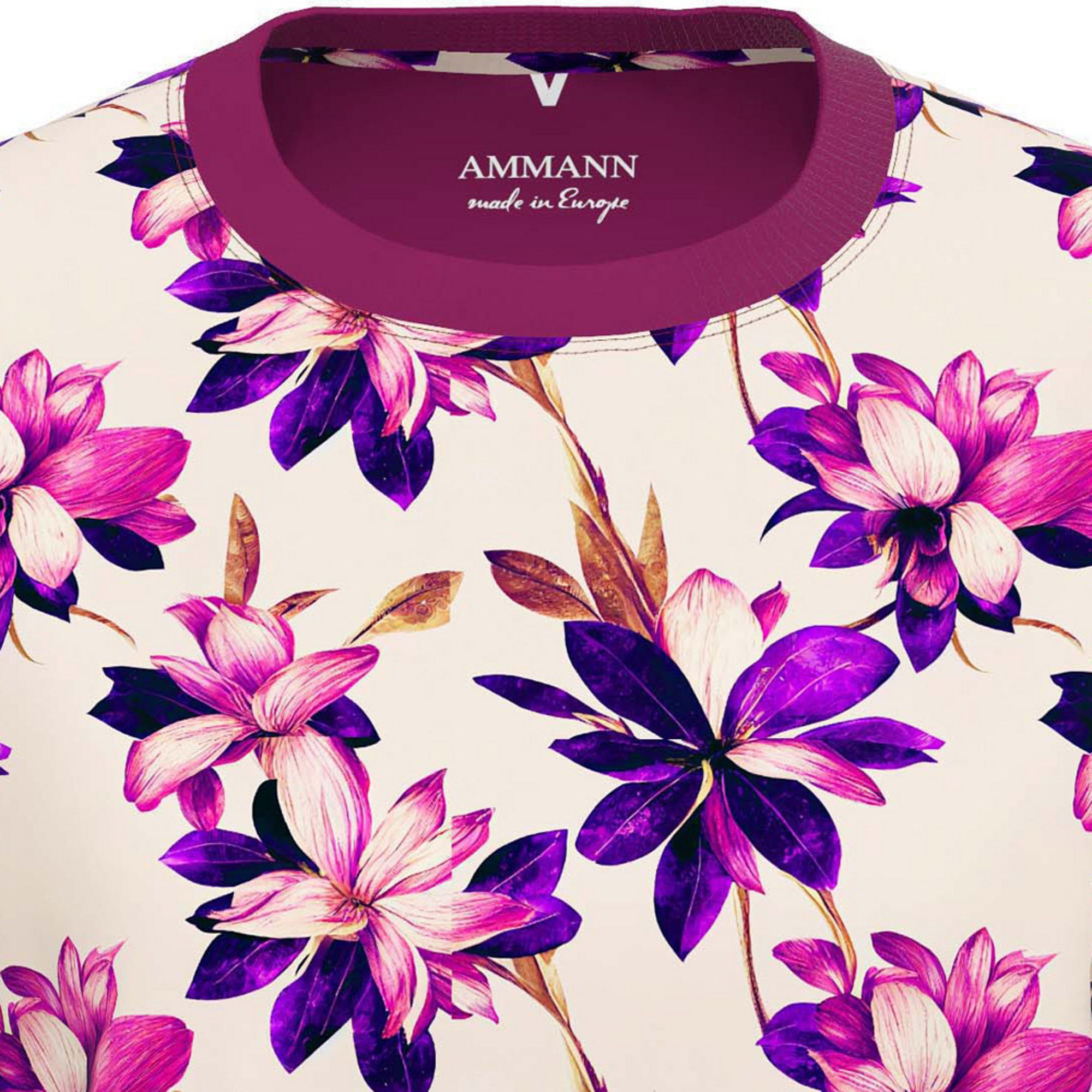 Ammann Nachthemd Damen-Nachthemd Single-Jersey Blumen