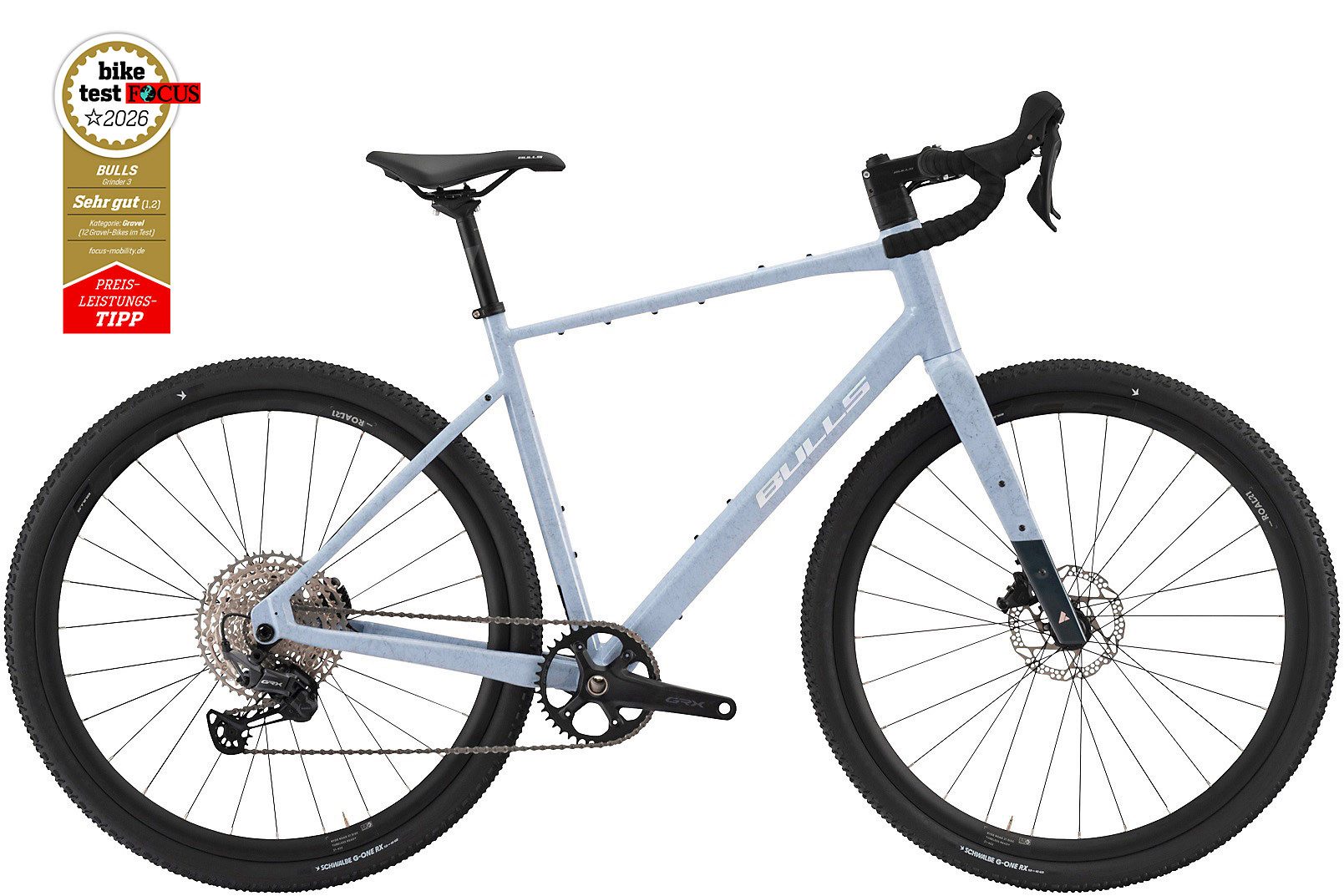 Bulls Gravelbike Bulls Grinder 3 blau 2026, 12 Gang SHIMANO GRX RD-RX822, Kettenschaltung