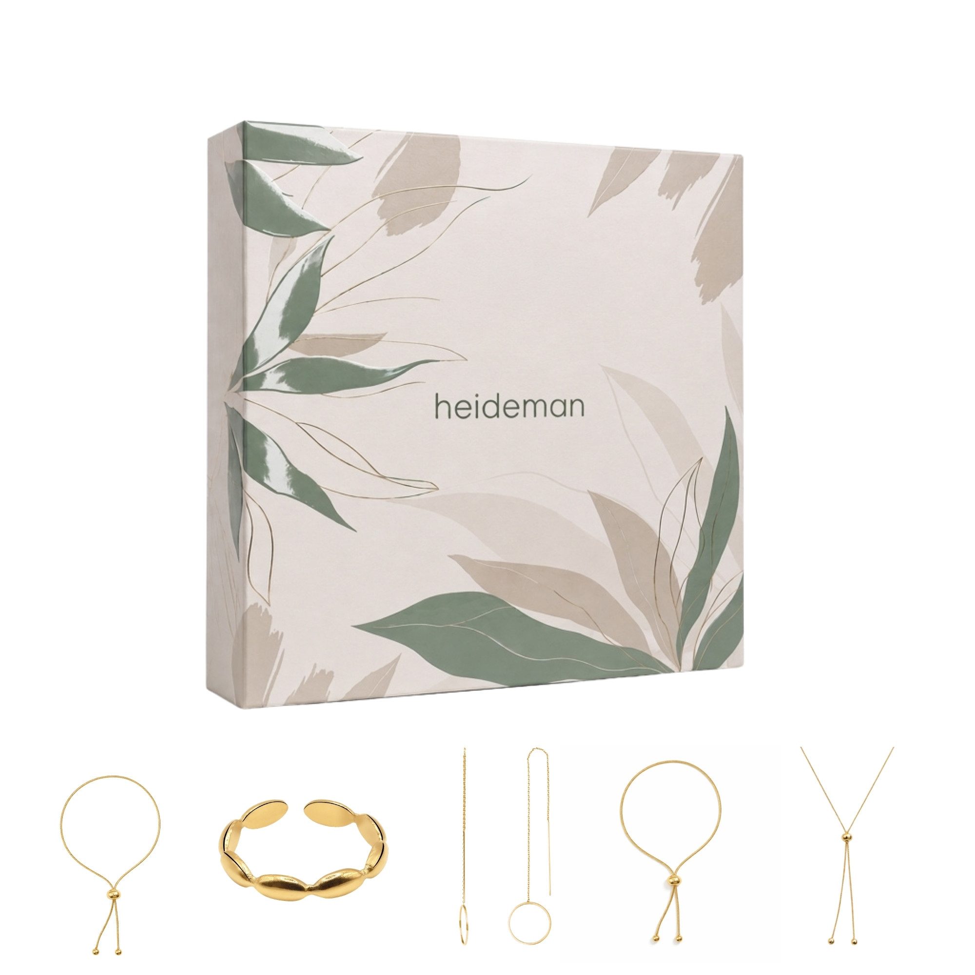 Heideman Schmuck-Adventskalender Summerbox Mailand silberfarben, Schmuckset mehrteilig Schmuck für Frauen - 5 Schmuckstücke
