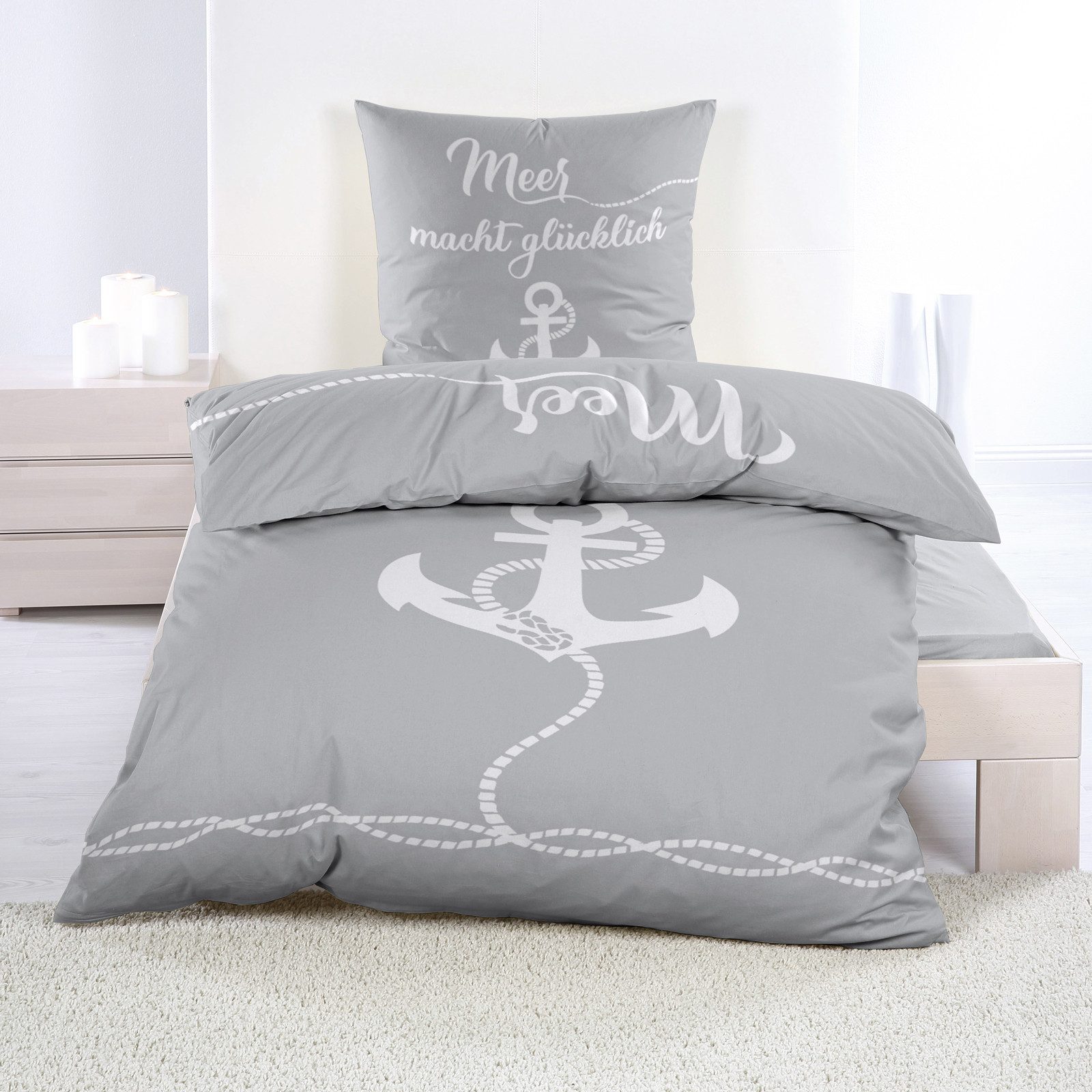 Casa Colori Bettwäsche Renforce Ganzjahres Bettgarnitur 155x220 cm, Renforc günstig online kaufen