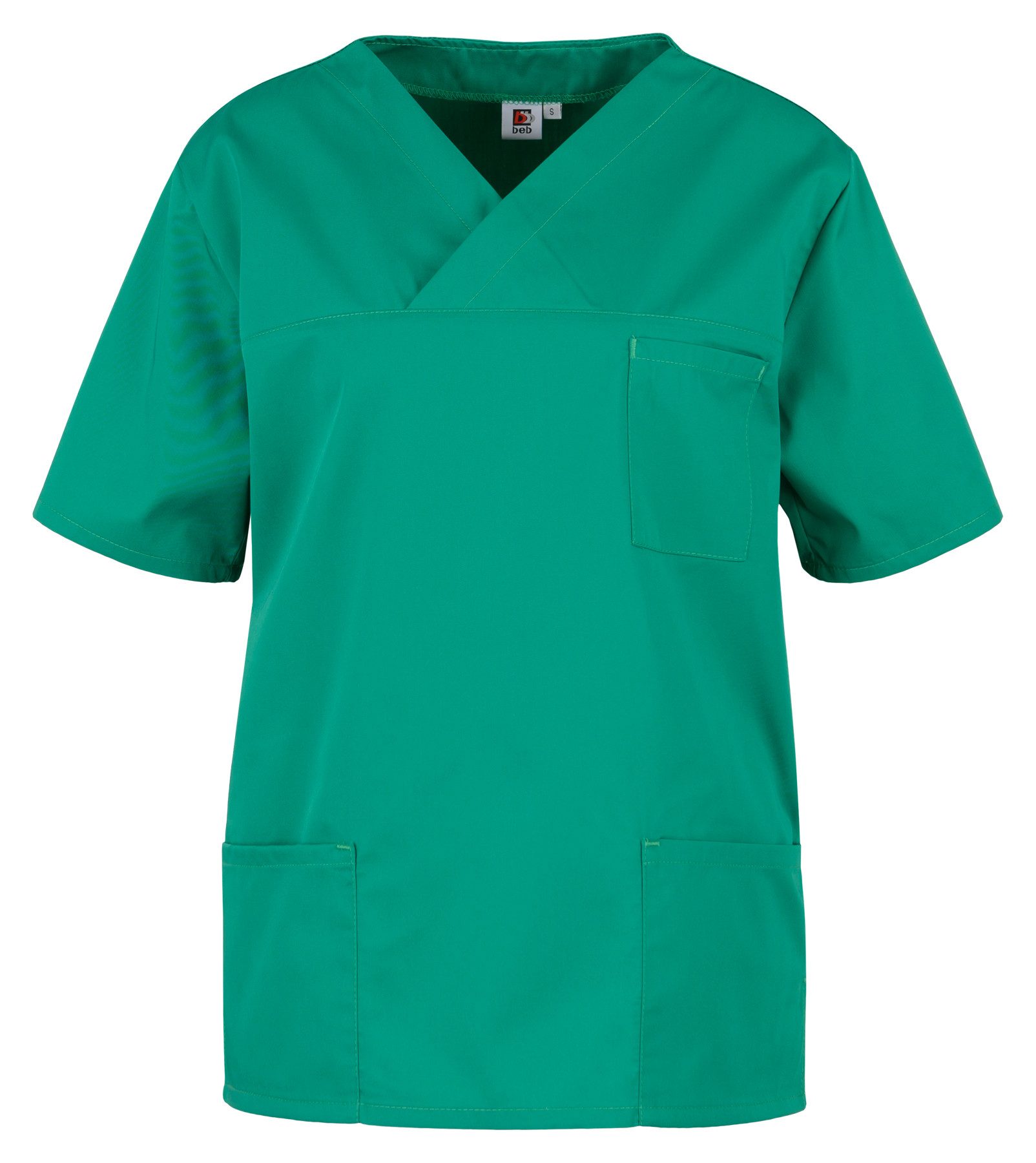 BEB Schlupfbluse beb Basic Kasack Unisex Kurzarm Grün günstig online kaufen