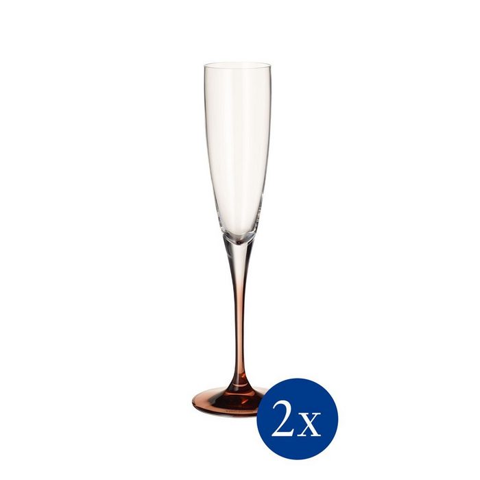 Villeroy & Boch Sektglas Manufacture Glass Champagner-Kelch 2er-Set Glas