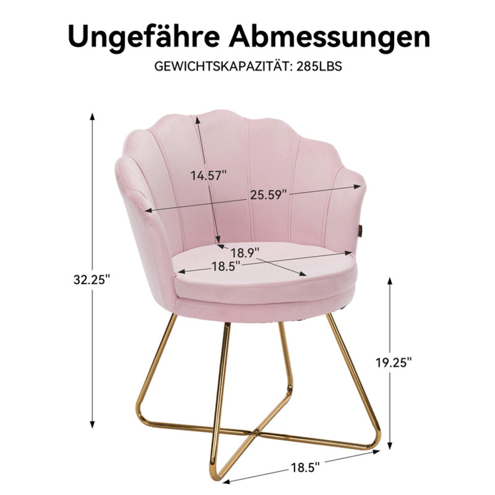 HawthyHome Polsterstuhl Polstersessel mit Blütenblatt-Rückenlehne & günstig online kaufen