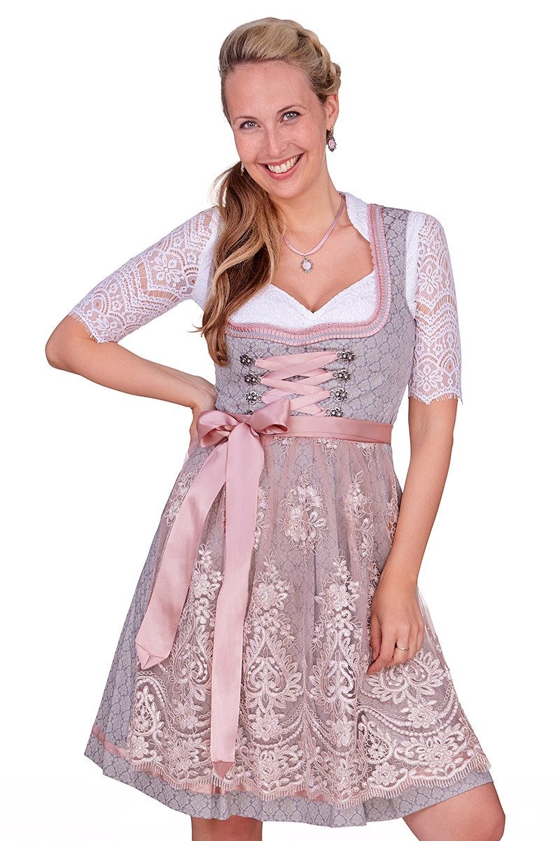 Dirndl Midi Dirndl 2tlg. - LANEA - grau