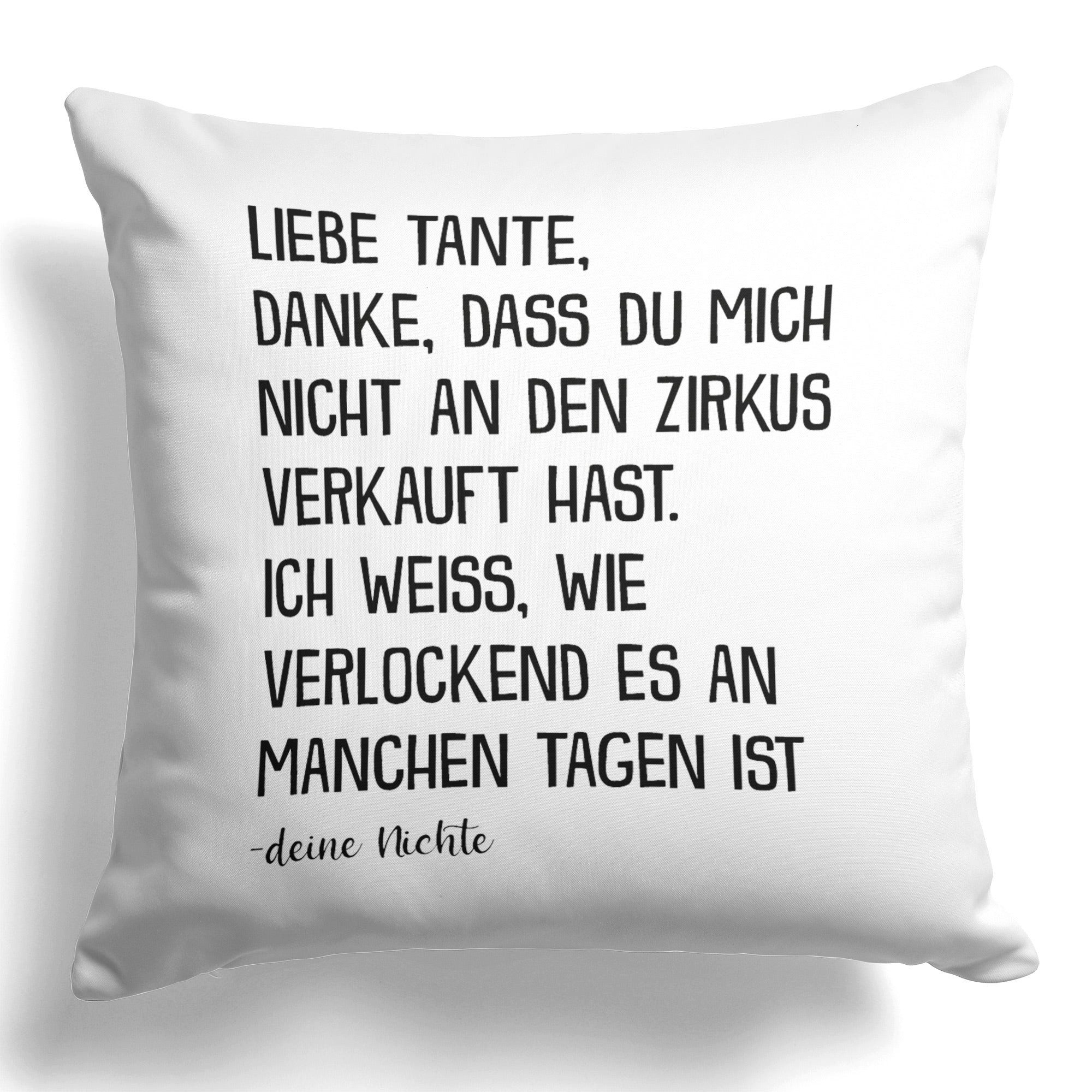 Dekokissen Beste Tante Geschenk v. Nichte Geburtstag Weihnachten Deko Frauen