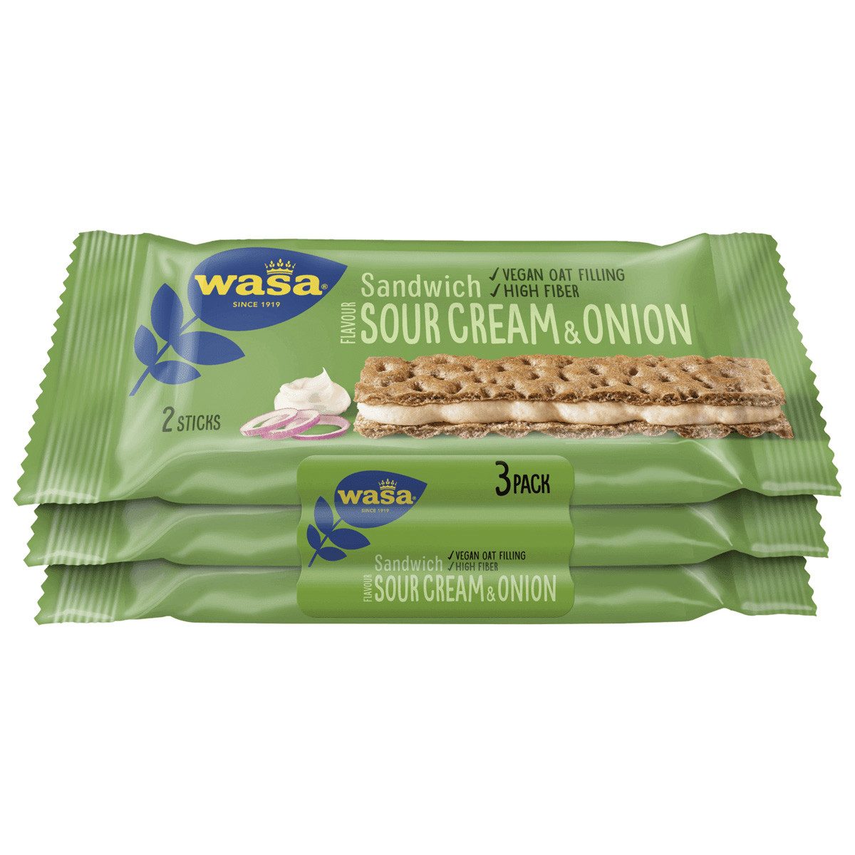 Wasa Brot, Wasa Sandwich Knäcke Sour Cream und Onion Sauerrahm und Zwiebeln 90g