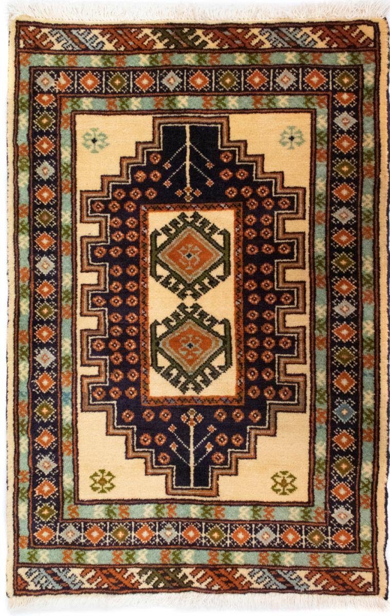 Orientteppich Turkaman 62x94 Handgeknüpfter Orientteppich / Perserteppich, Nain Trading, rechteckig, Höhe: 6 mm