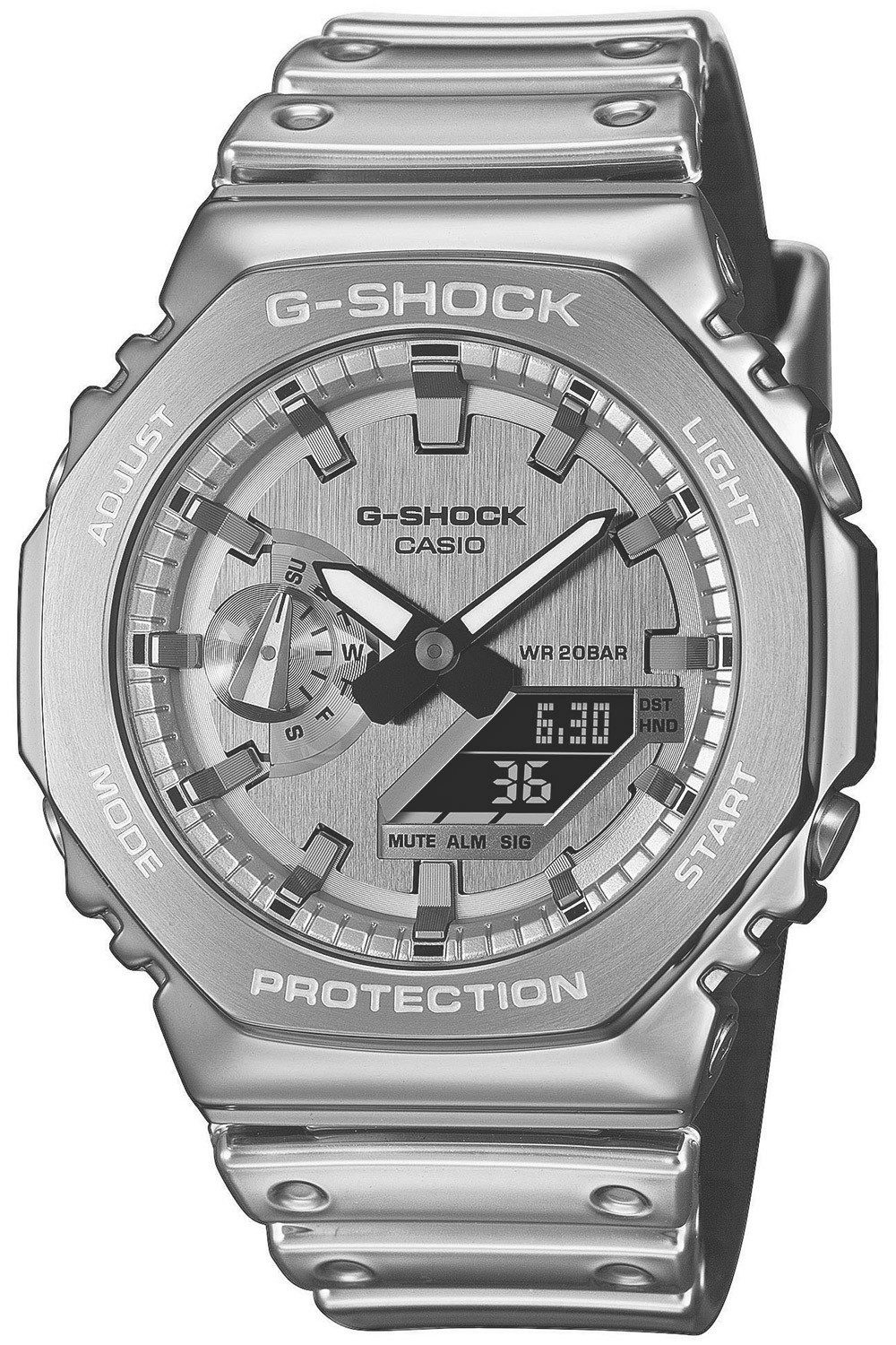 Quarzuhr G-Shock G-Steel Armbanduhr Silberfarben