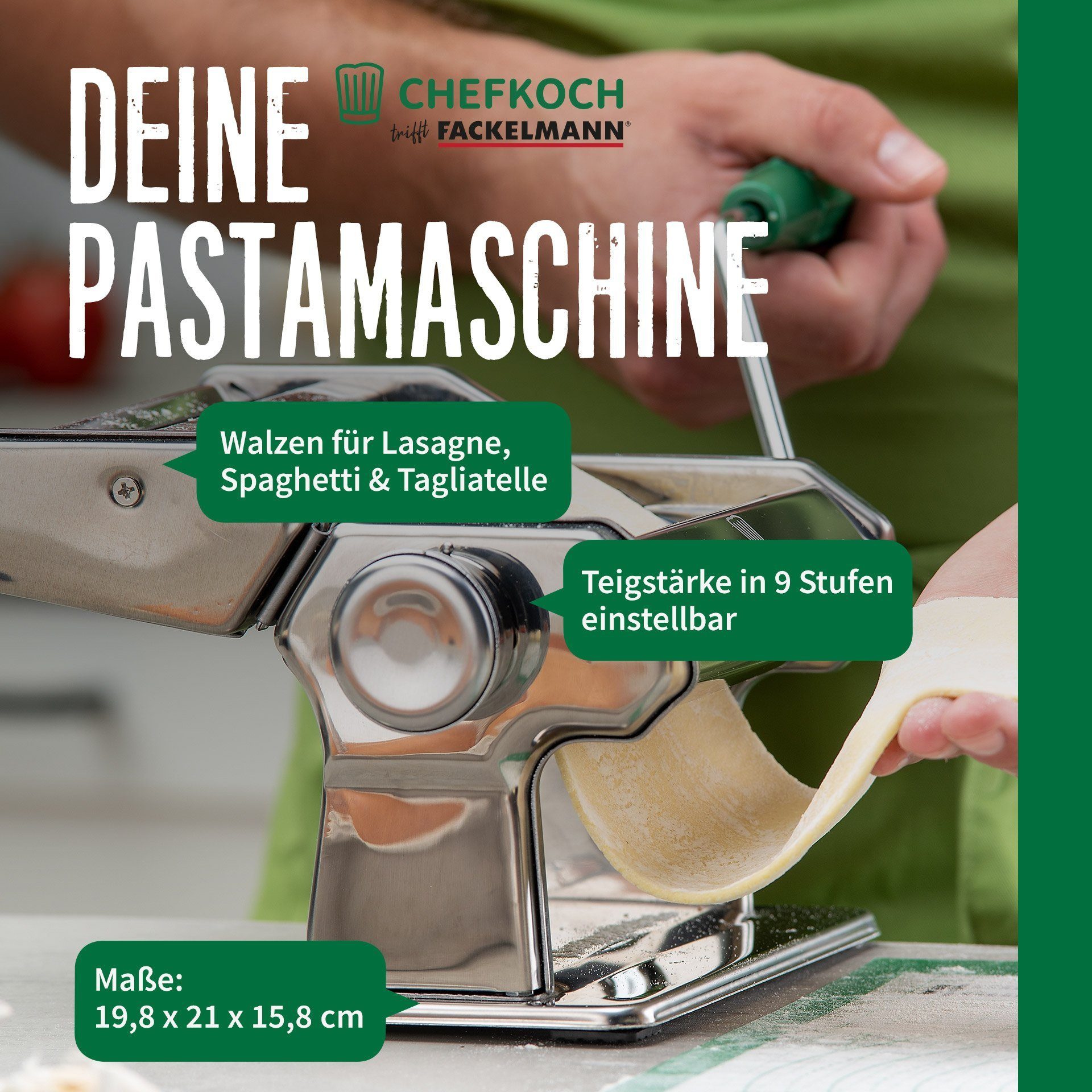 Chefkoch Nudelmaschine trifft Fackelmann