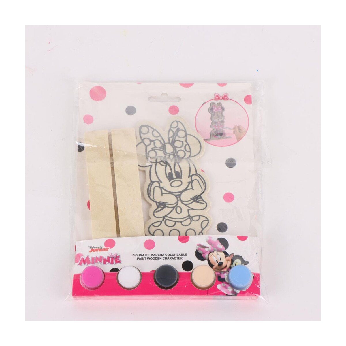 Disney Kreativset Minnie Mouse Holzfigur DIY Set zum Bemalen Disney Cutie