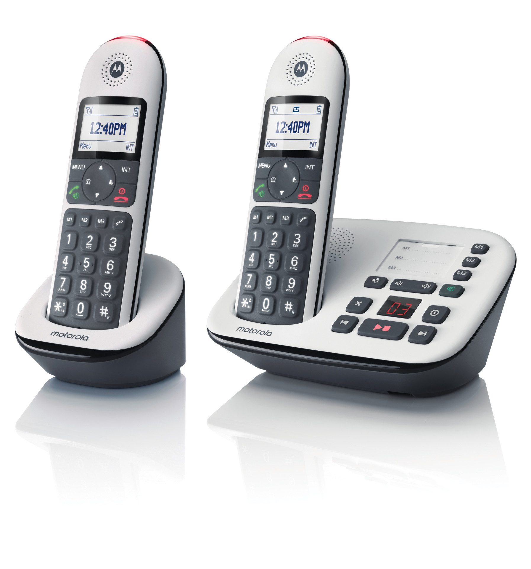 Motorola Motorola CD5012 Voice Twin Schnurloses Mobilteil (Mobilteile: 2, Hörgerätekompatibel)