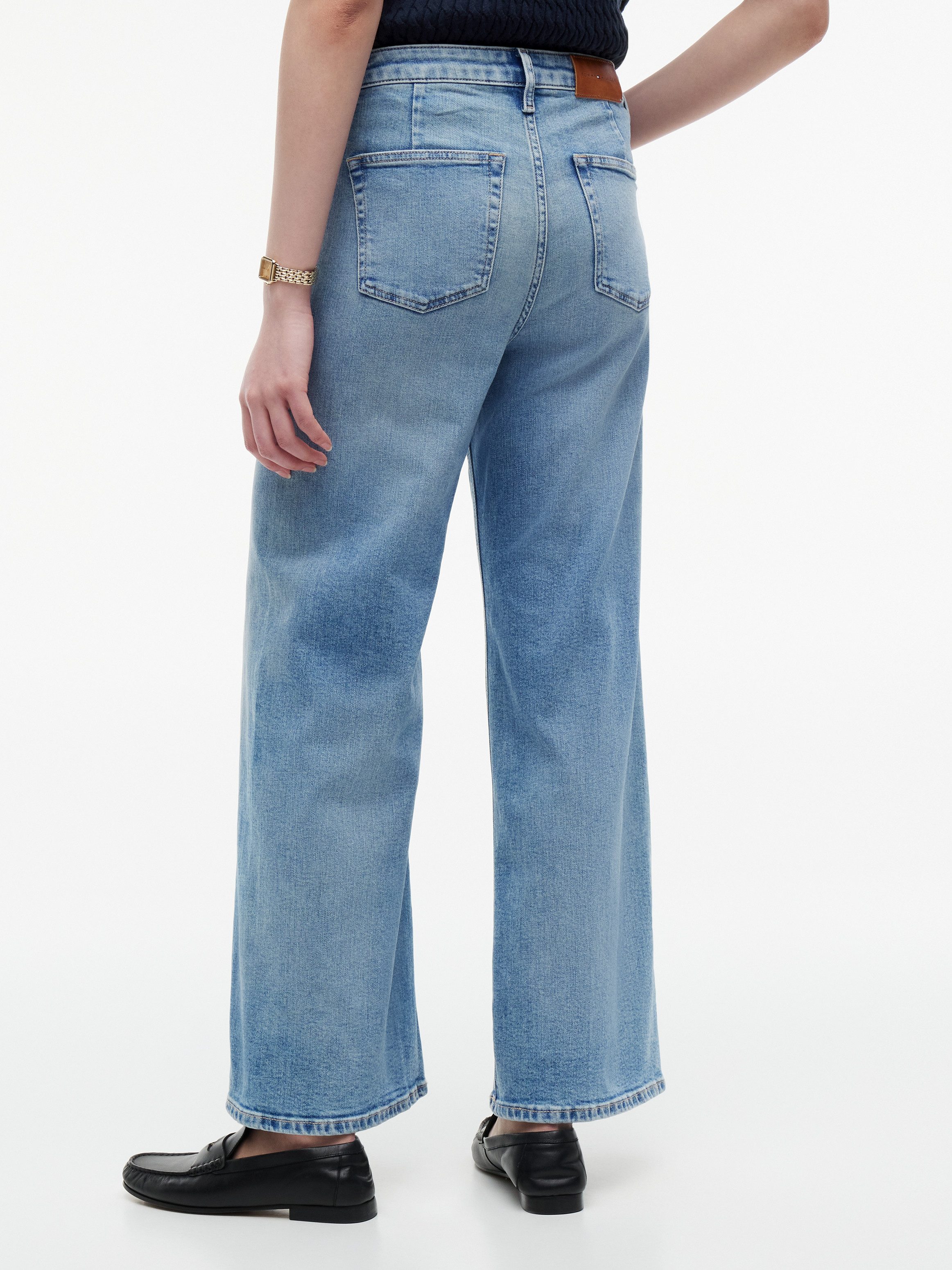 Tommy Hilfiger High-waist-Jeans WD LG NEW DOREEN LT HW ANKL Baumwollmischung, weite Beinform, High Waist
