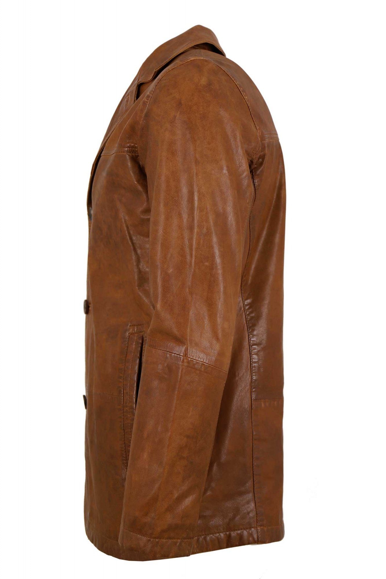 Maddox Lederjacke Maddox - Herren Lederjacke Sakko Lammnappa cognac günstig online kaufen