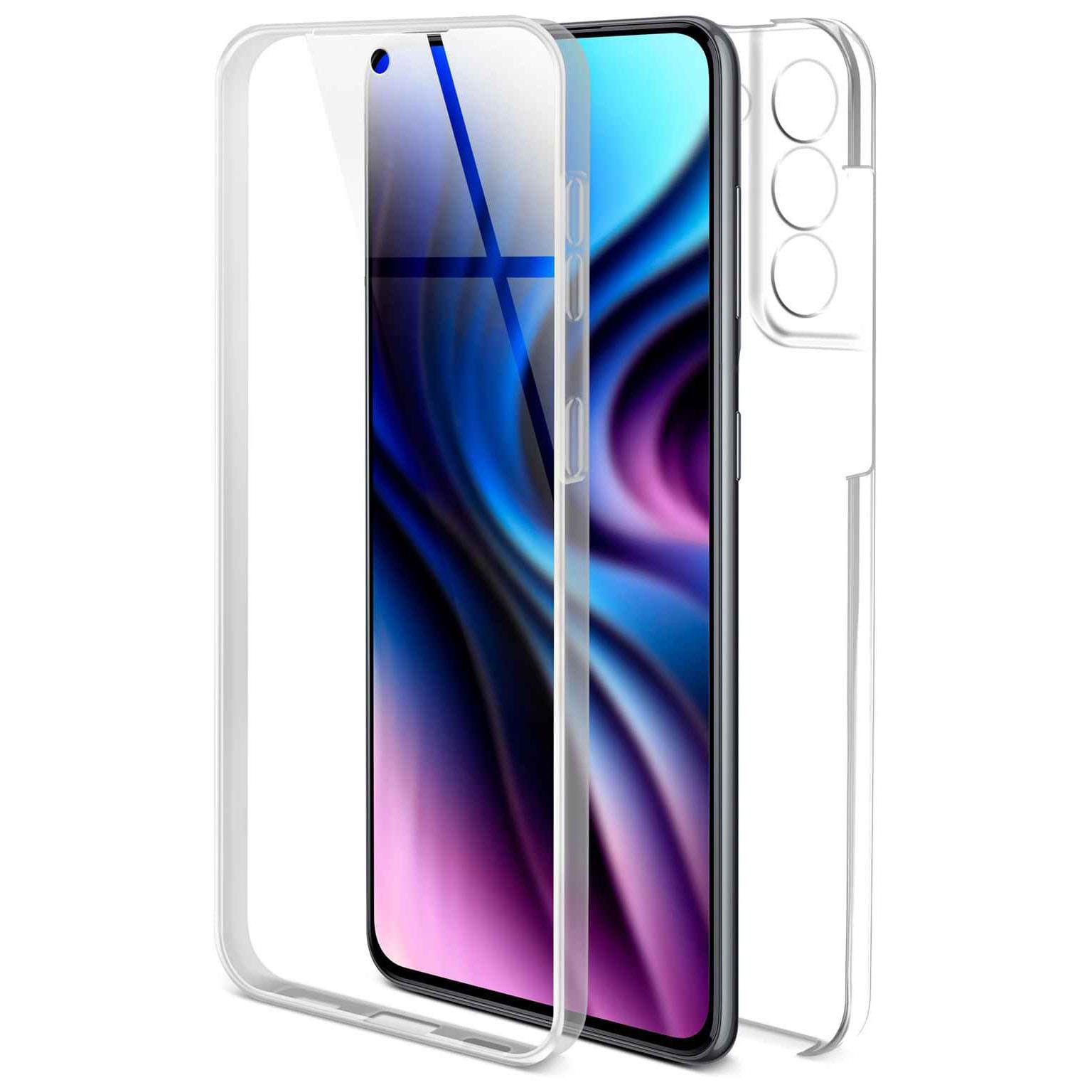 ONEFLOW Handyhülle für Samsung Galaxy S21 FE 5G Hülle Komplett Schutz Touch Case 6,4 Zoll, 360 Grad Schutzhülle Transparent Rundumschutz Durchsichtig Beidseitig